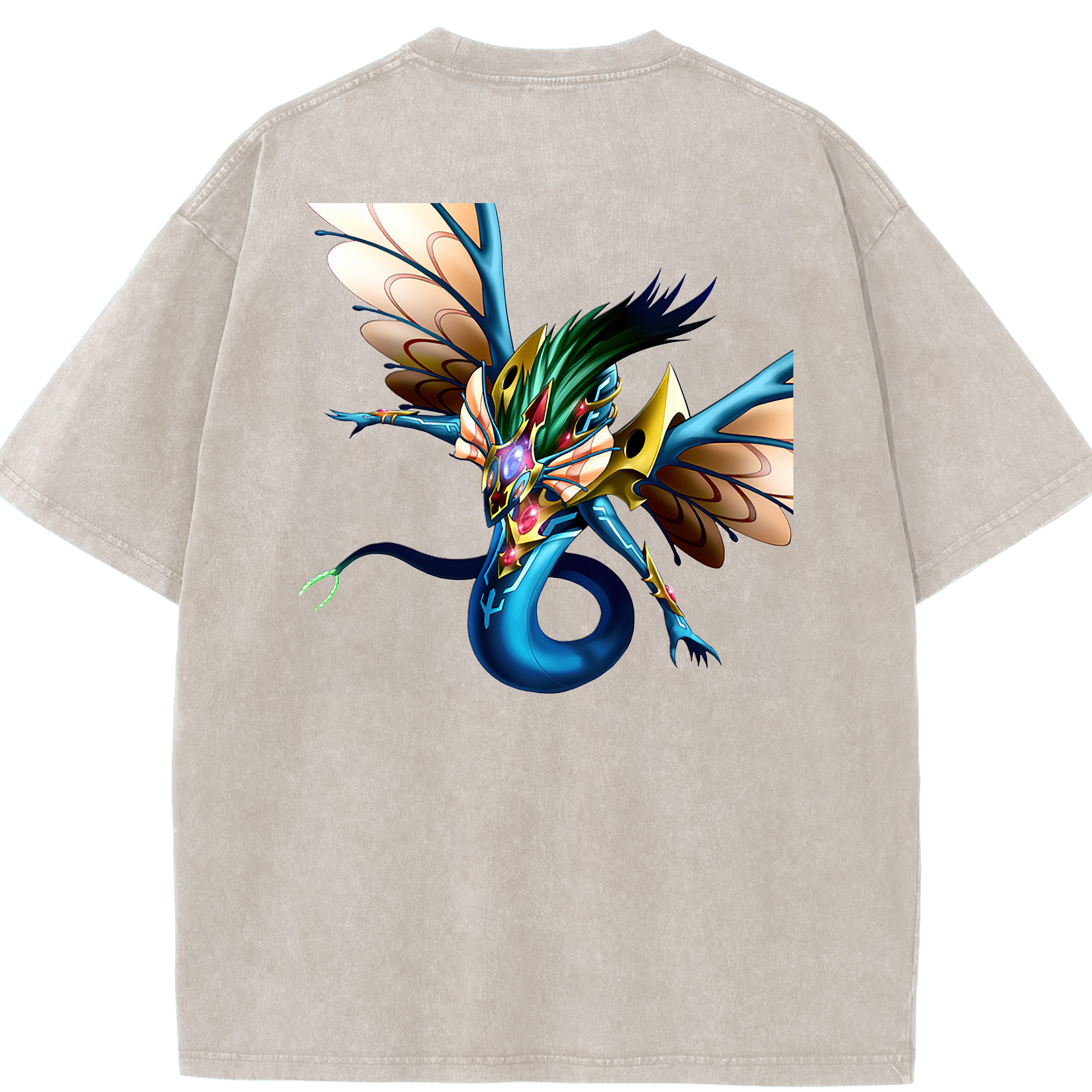 （画像用） 遊☆戯☆王 Yu-Gi-Oh! 綿100% ヴィンテージ風 半袖Tシャツ（背面プリント）