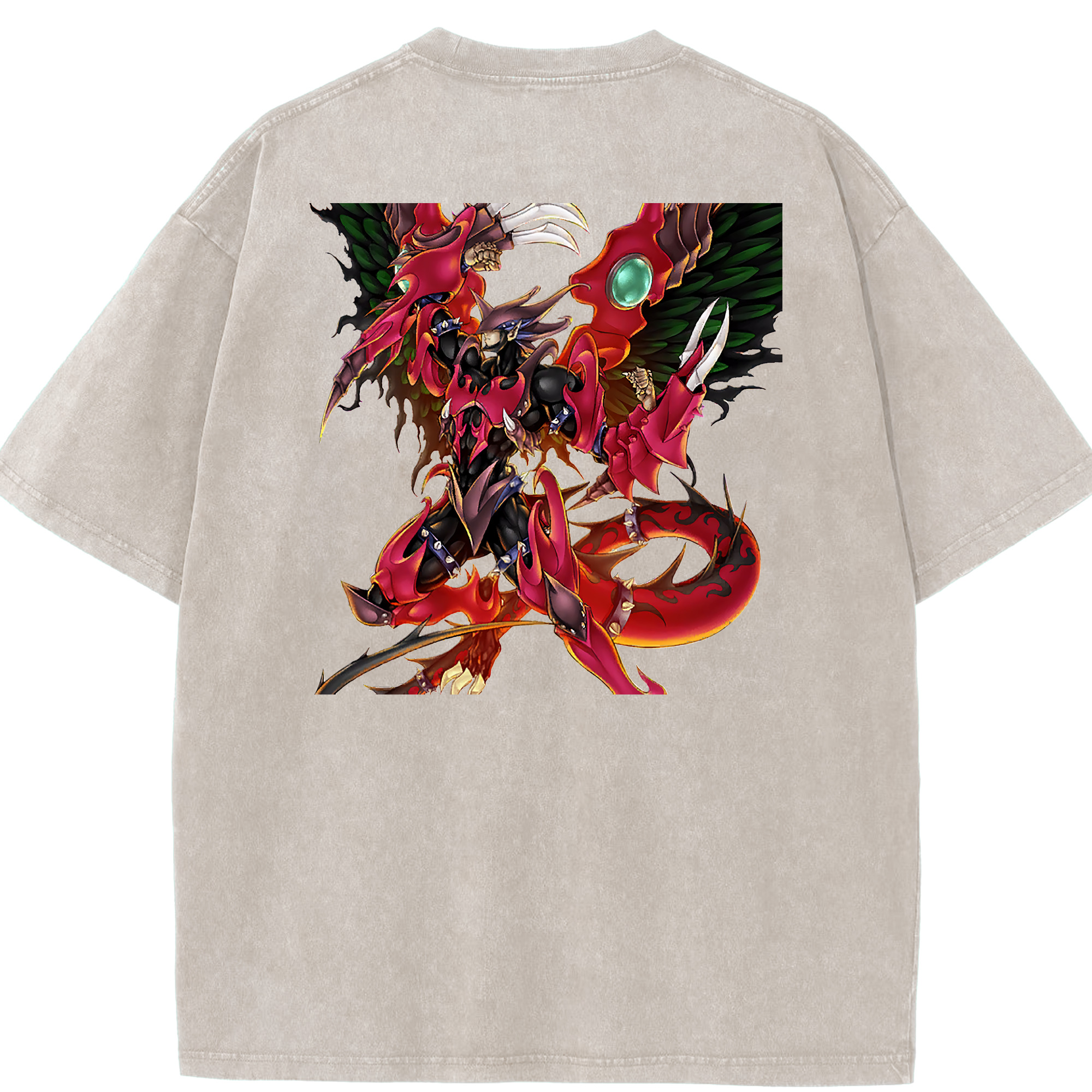（画像用） 遊☆戯☆王 Yu-Gi-Oh! 綿100% ヴィンテージ風 半袖Tシャツ（背面プリント）