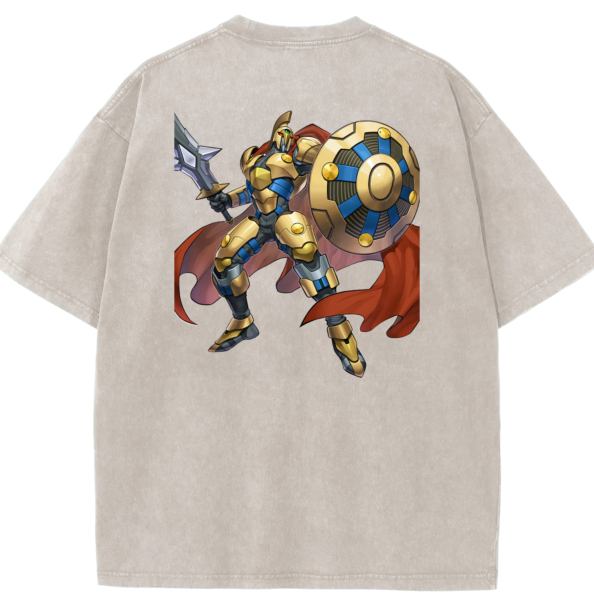 （画像用） 遊☆戯☆王 Yu-Gi-Oh! 綿100% ヴィンテージ風 半袖Tシャツ（背面プリント）