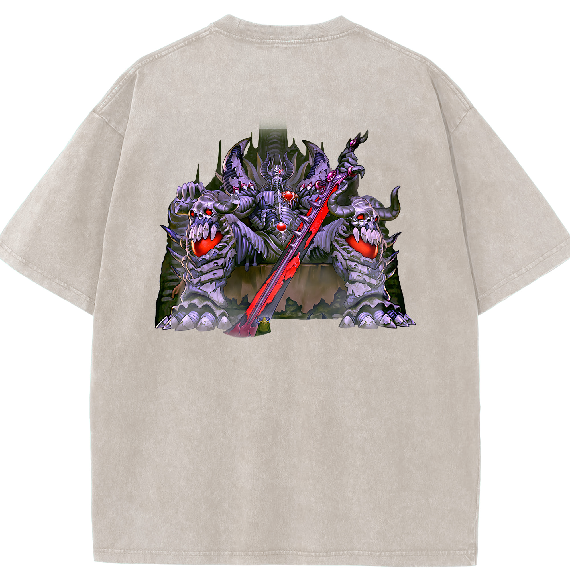 （画像用） 遊☆戯☆王 Yu-Gi-Oh! 綿100% ヴィンテージ風 半袖Tシャツ（背面プリント）