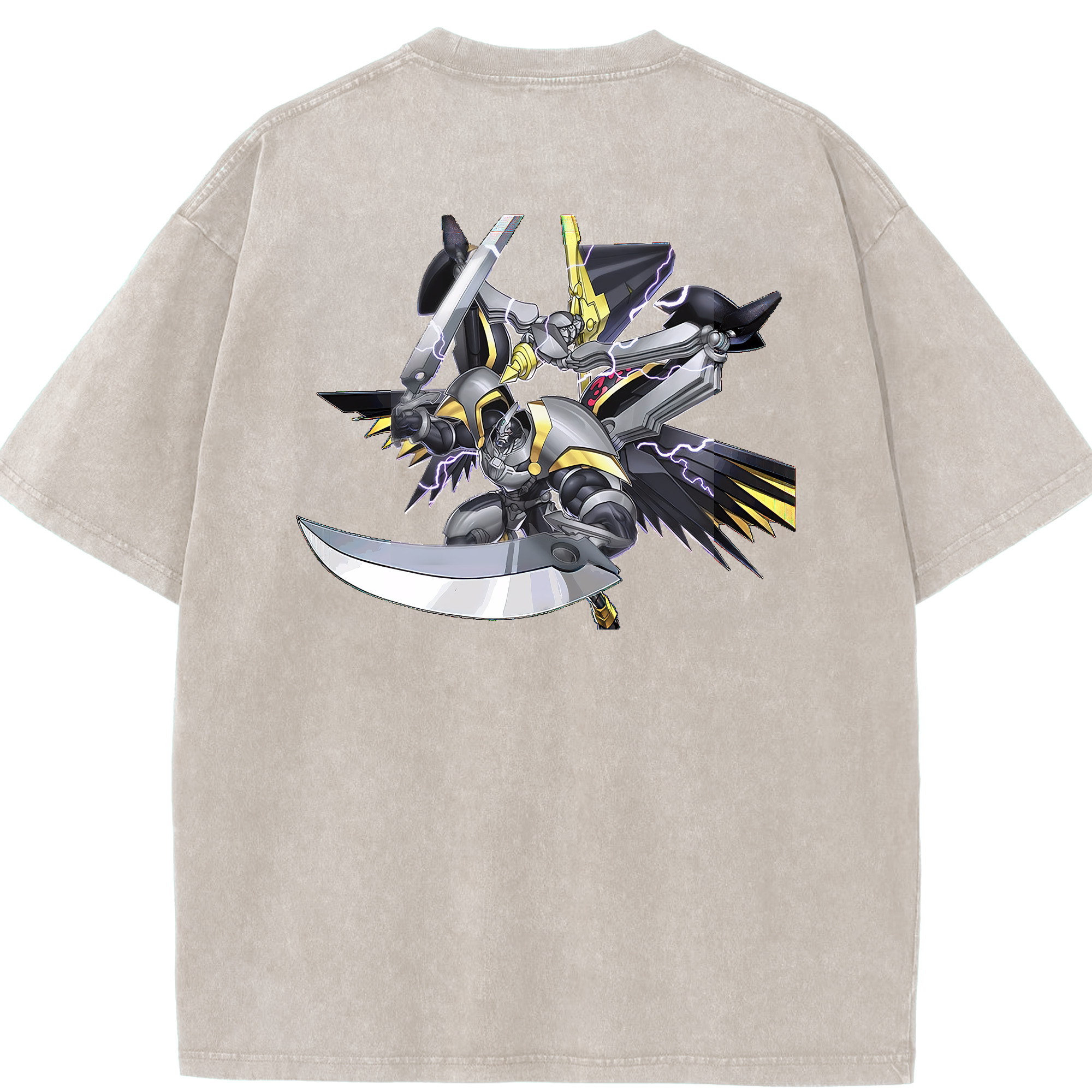 （画像用） 遊☆戯☆王 Yu-Gi-Oh! 綿100% ヴィンテージ風 半袖Tシャツ（背面プリント）