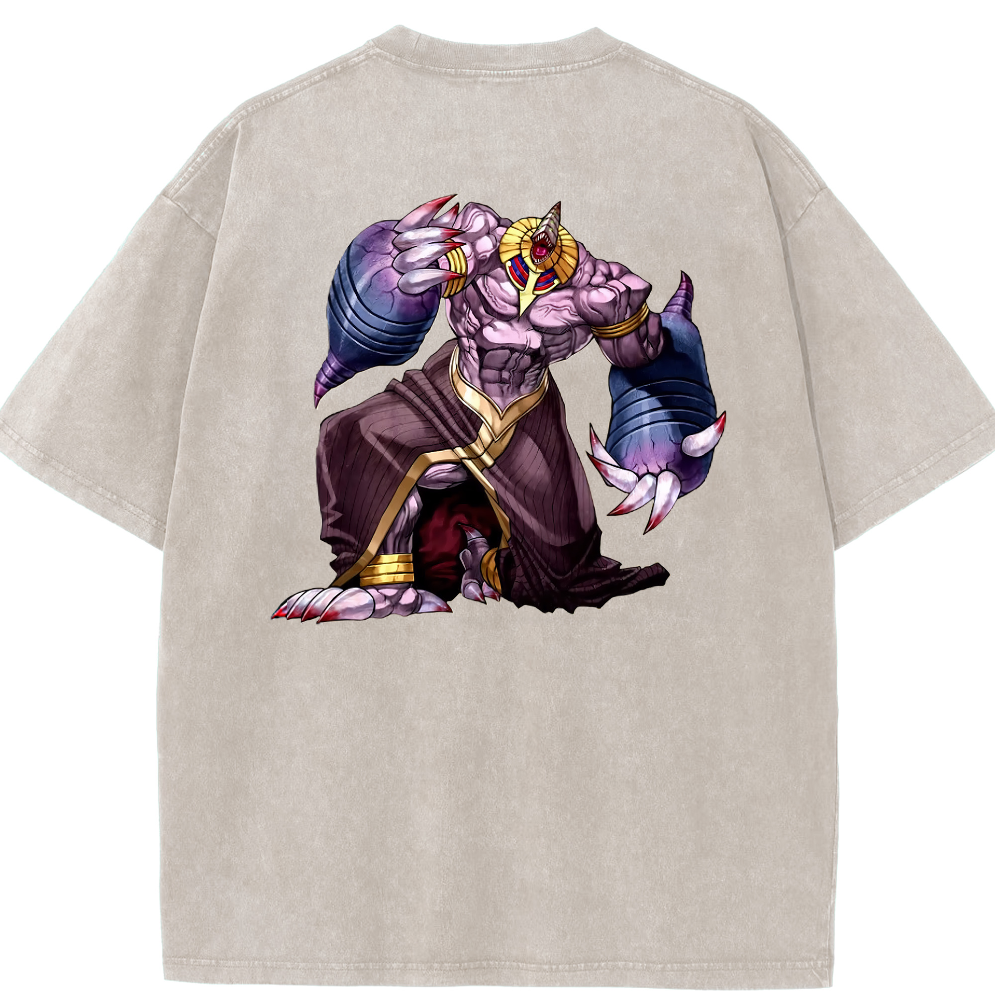 （画像用） 遊☆戯☆王 Yu-Gi-Oh! 綿100% ヴィンテージ風 半袖Tシャツ（背面プリント）
