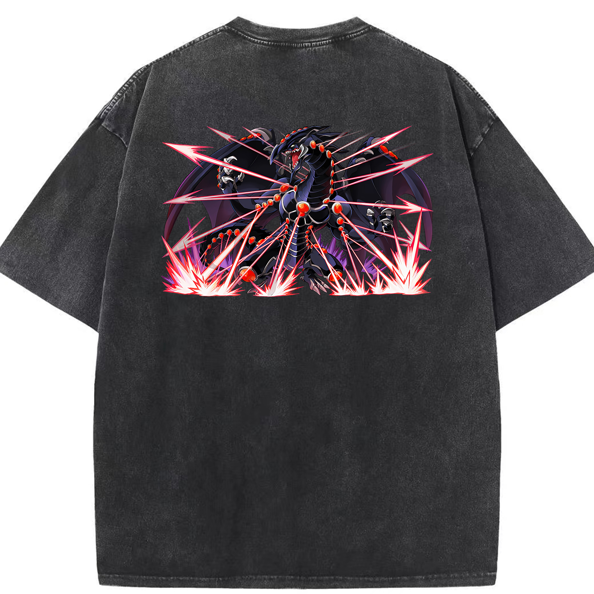 （画像用） 遊☆戯☆王 Yu-Gi-Oh! 綿100% ヴィンテージ風 半袖Tシャツ（背面プリント）