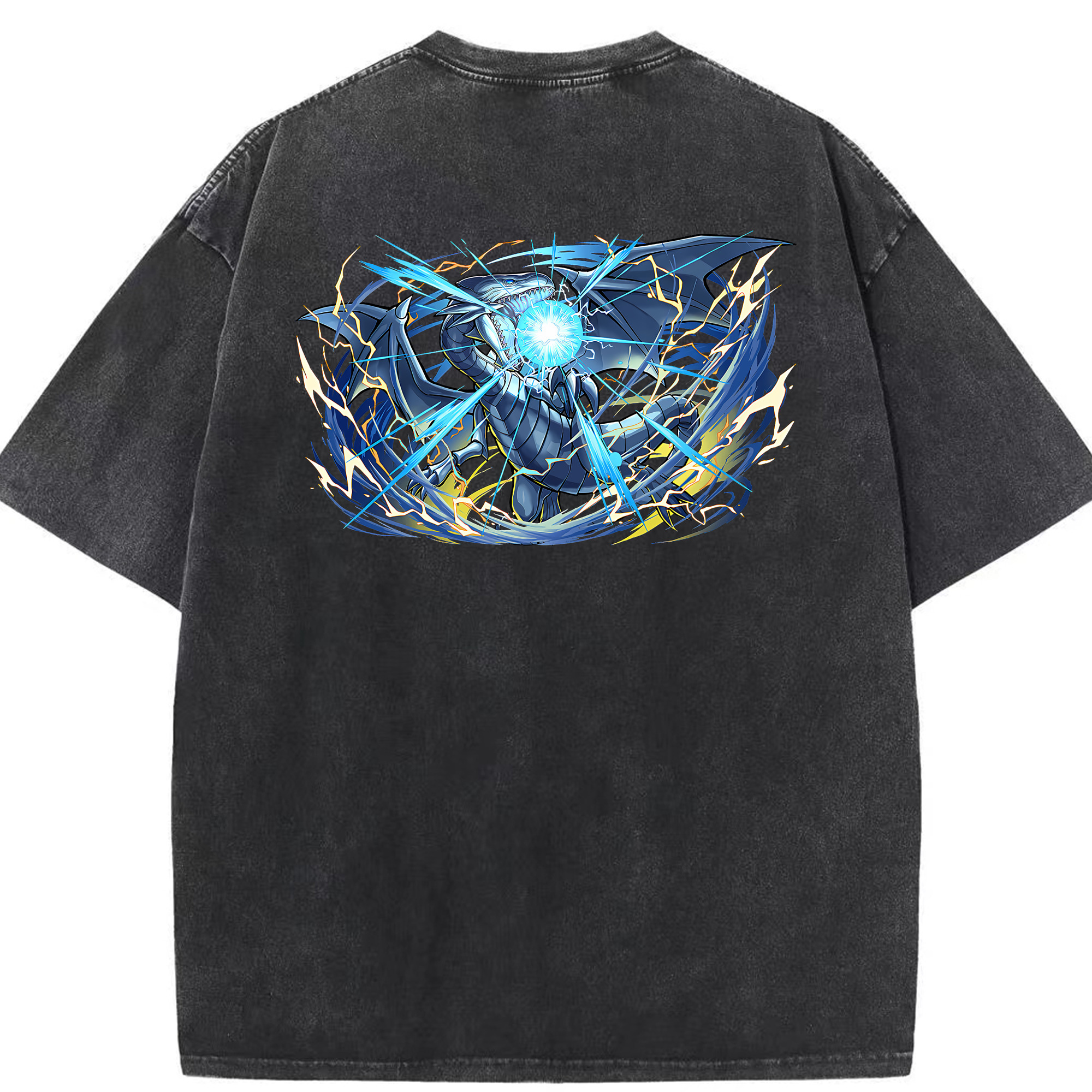（画像用） 遊☆戯☆王 Yu-Gi-Oh! 綿100% ヴィンテージ風 半袖Tシャツ（背面プリント）