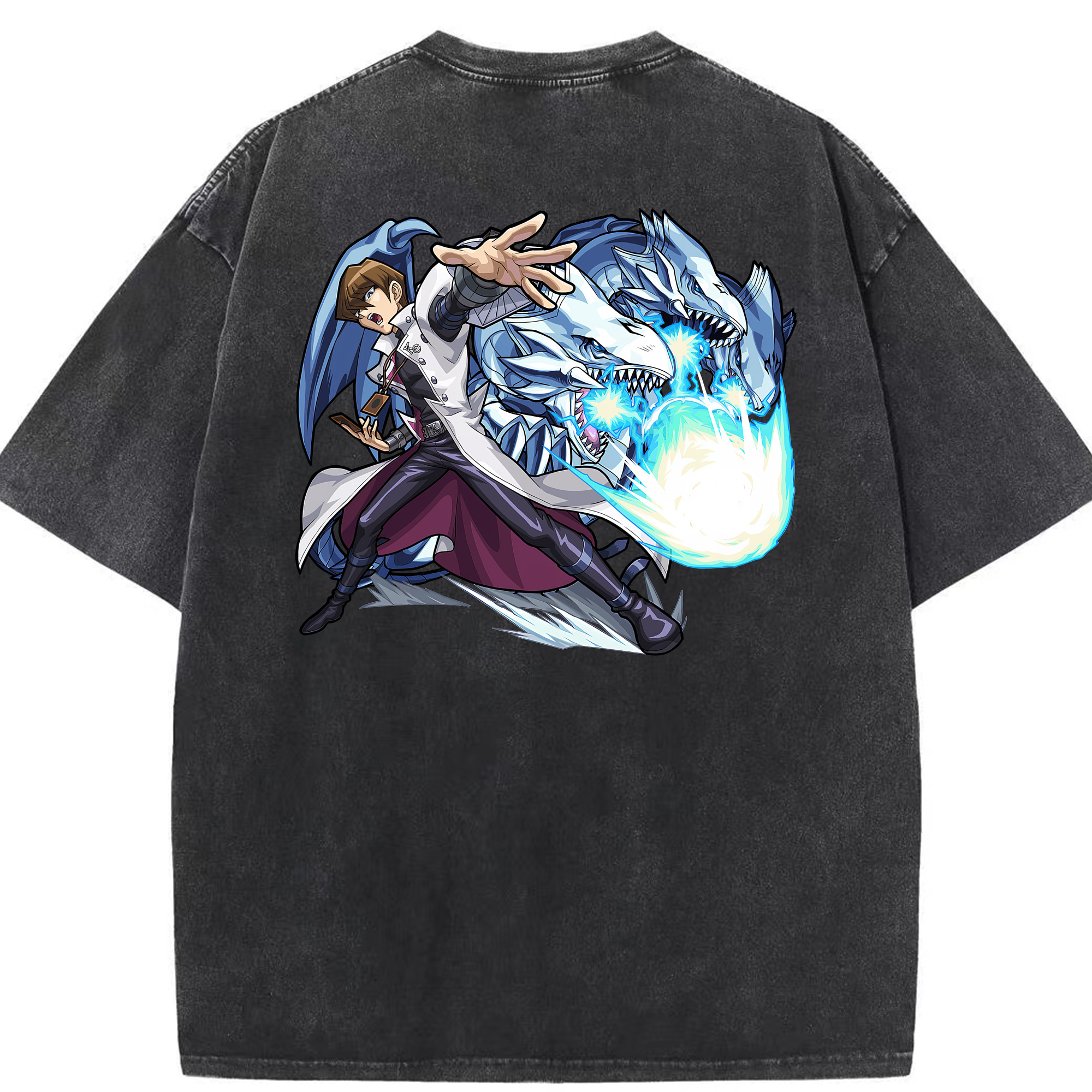 （画像用） 遊☆戯☆王 Yu-Gi-Oh! 綿100% ヴィンテージ風 半袖Tシャツ（背面プリント）