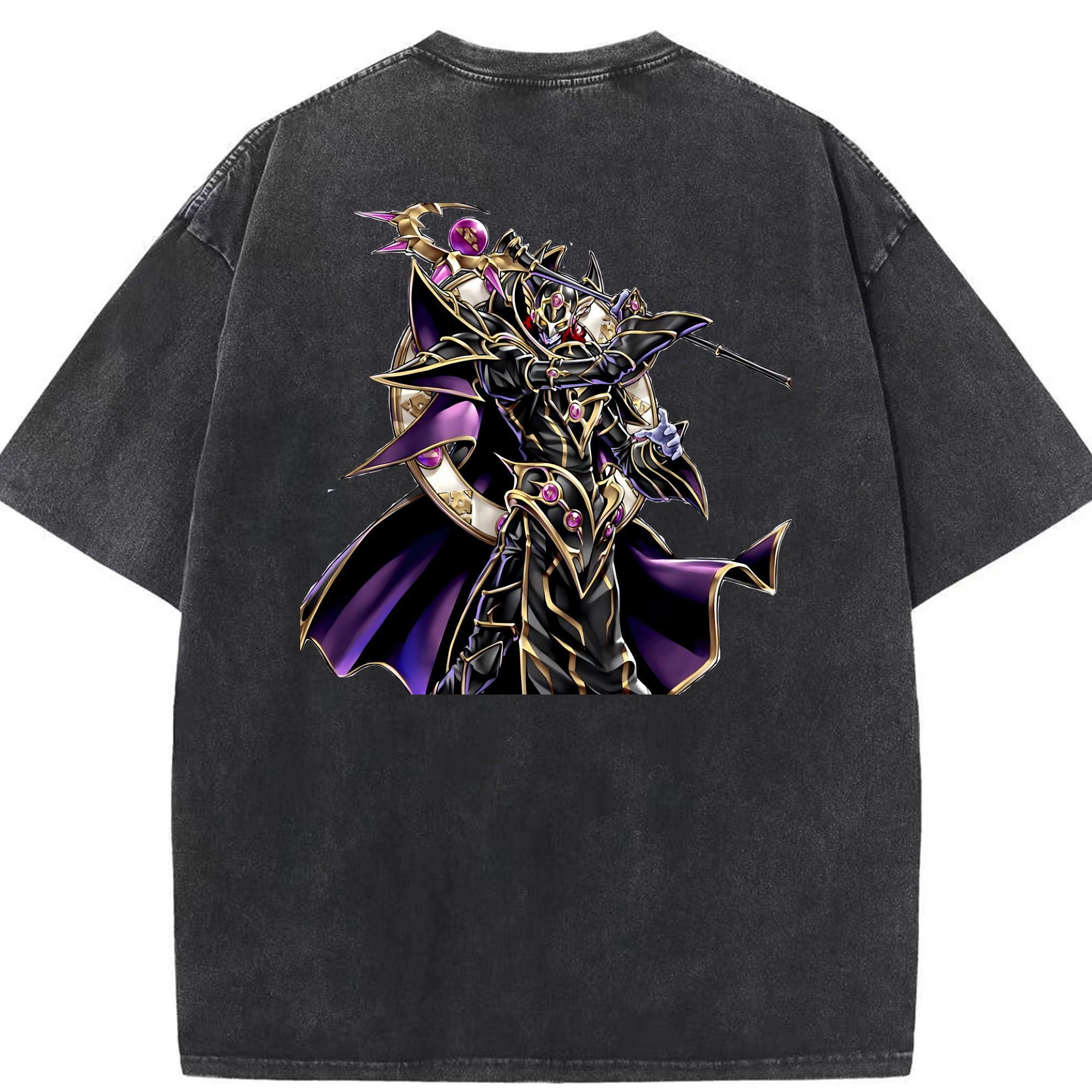 （画像用） 遊☆戯☆王 Yu-Gi-Oh! 綿100% ヴィンテージ風 半袖Tシャツ（背面プリント）