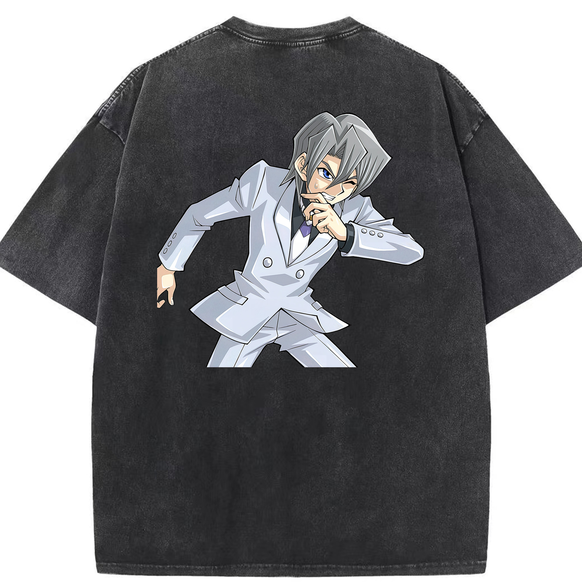 （画像用） 遊☆戯☆王 Yu-Gi-Oh! 綿100% ヴィンテージ風 半袖Tシャツ（背面プリント）