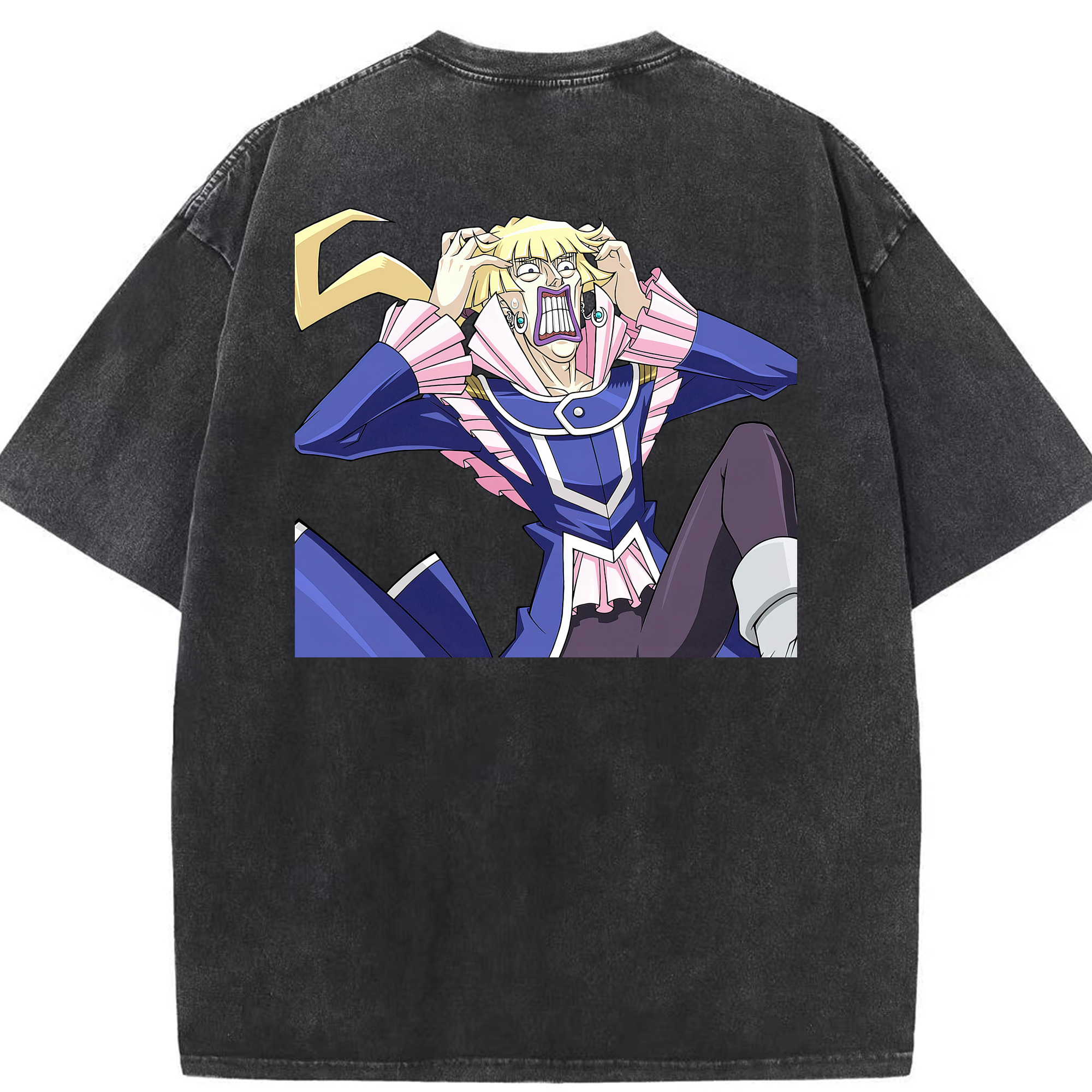 （画像用） 遊☆戯☆王 Yu-Gi-Oh! 綿100% ヴィンテージ風 半袖Tシャツ（背面プリント）