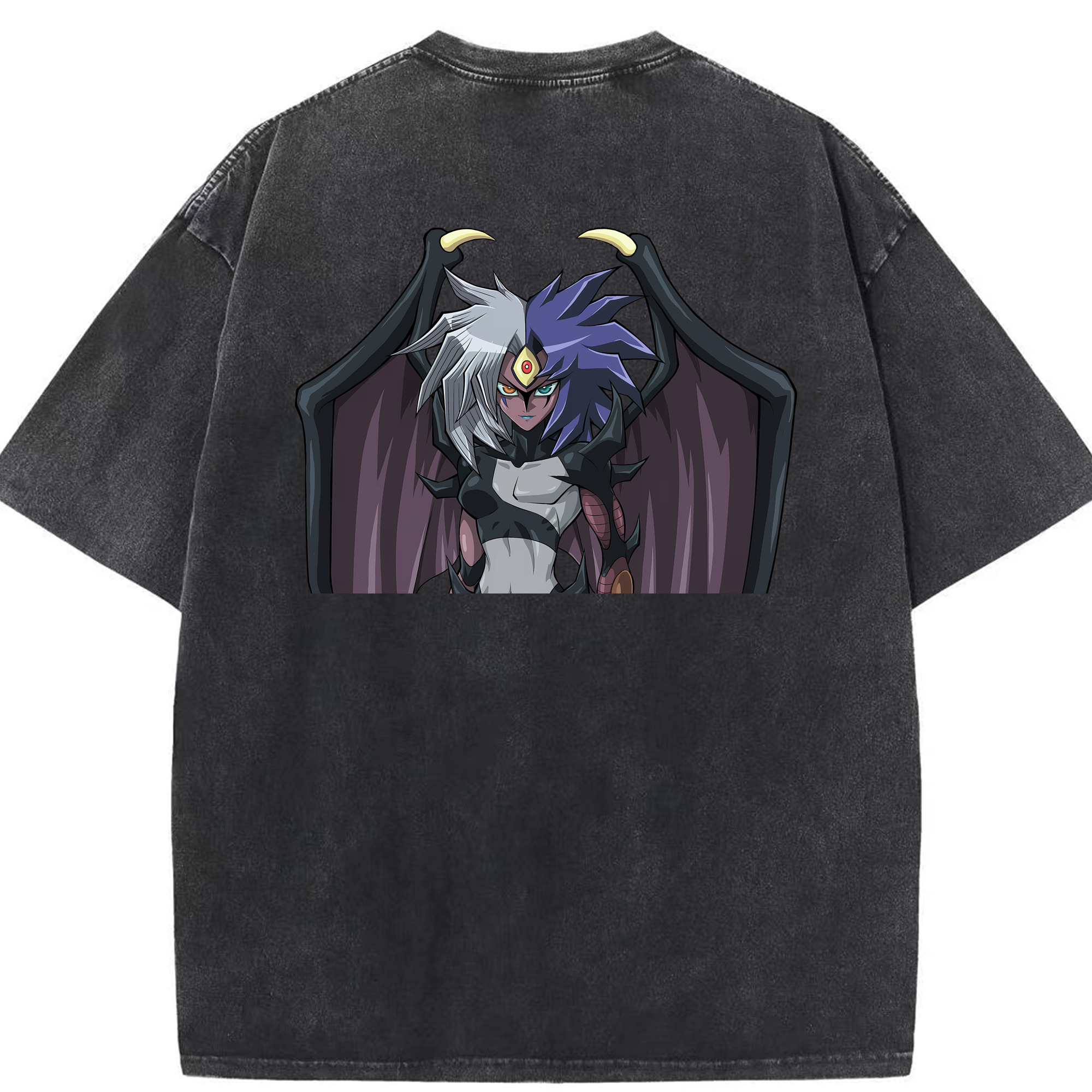 （画像用） 遊☆戯☆王 Yu-Gi-Oh! 綿100% ヴィンテージ風 半袖Tシャツ（背面プリント）