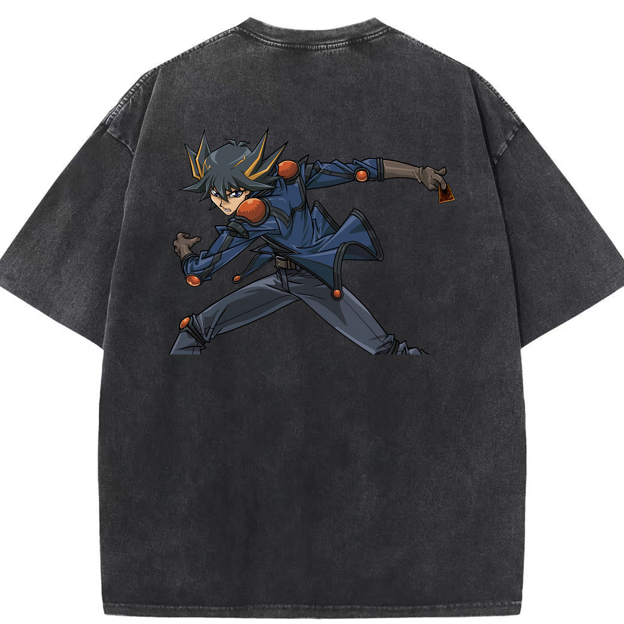 （画像用） 遊☆戯☆王 Yu-Gi-Oh! 綿100% ヴィンテージ風 半袖Tシャツ（背面プリント）