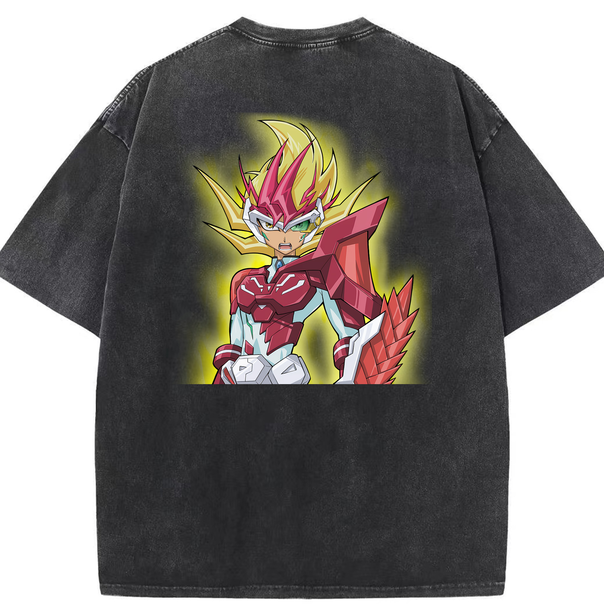 （画像用） 遊☆戯☆王 Yu-Gi-Oh! 綿100% ヴィンテージ風 半袖Tシャツ（背面プリント）