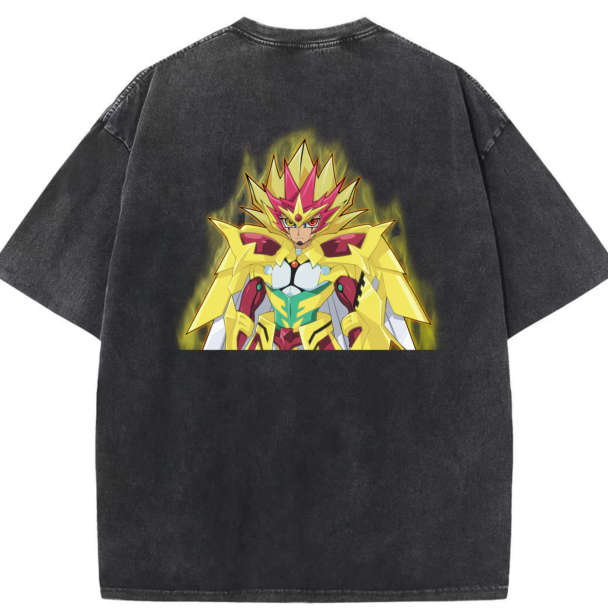 （画像用） 遊☆戯☆王 Yu-Gi-Oh! 綿100% ヴィンテージ風 半袖Tシャツ（背面プリント）