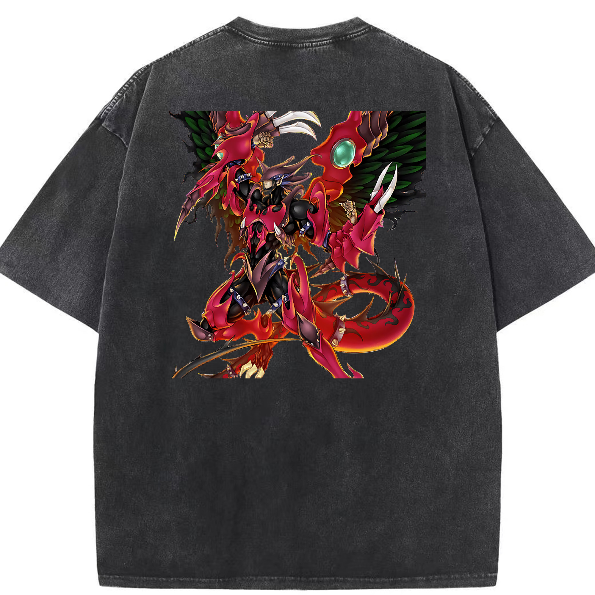 （画像用） 遊☆戯☆王 Yu-Gi-Oh! 綿100% ヴィンテージ風 半袖Tシャツ（背面プリント）