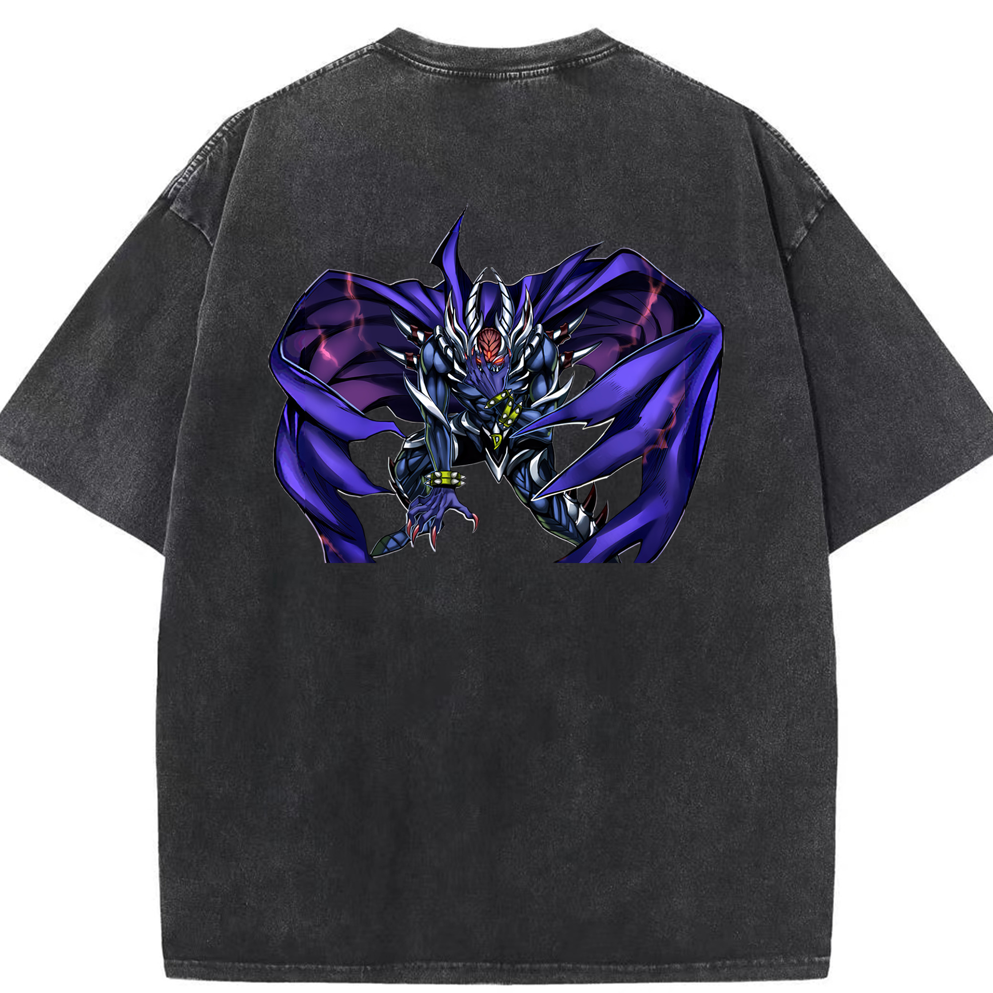 （画像用） 遊☆戯☆王 Yu-Gi-Oh! 綿100% ヴィンテージ風 半袖Tシャツ（背面プリント）