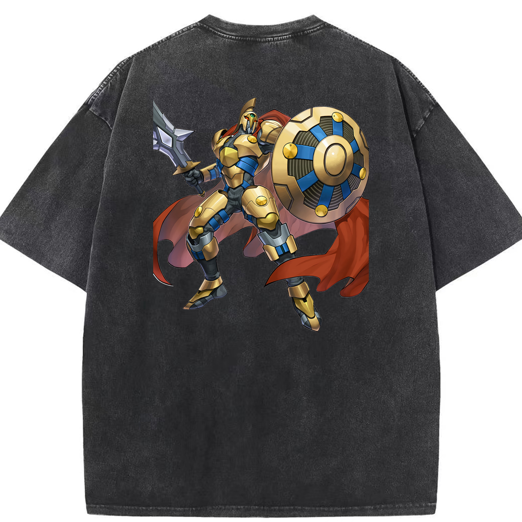 （画像用） 遊☆戯☆王 Yu-Gi-Oh! 綿100% ヴィンテージ風 半袖Tシャツ（背面プリント）