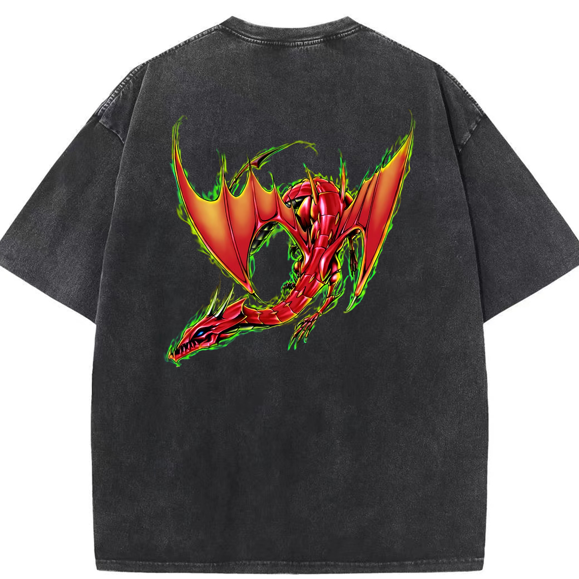 （画像用） 遊☆戯☆王 Yu-Gi-Oh! 綿100% ヴィンテージ風 半袖Tシャツ（背面プリント）