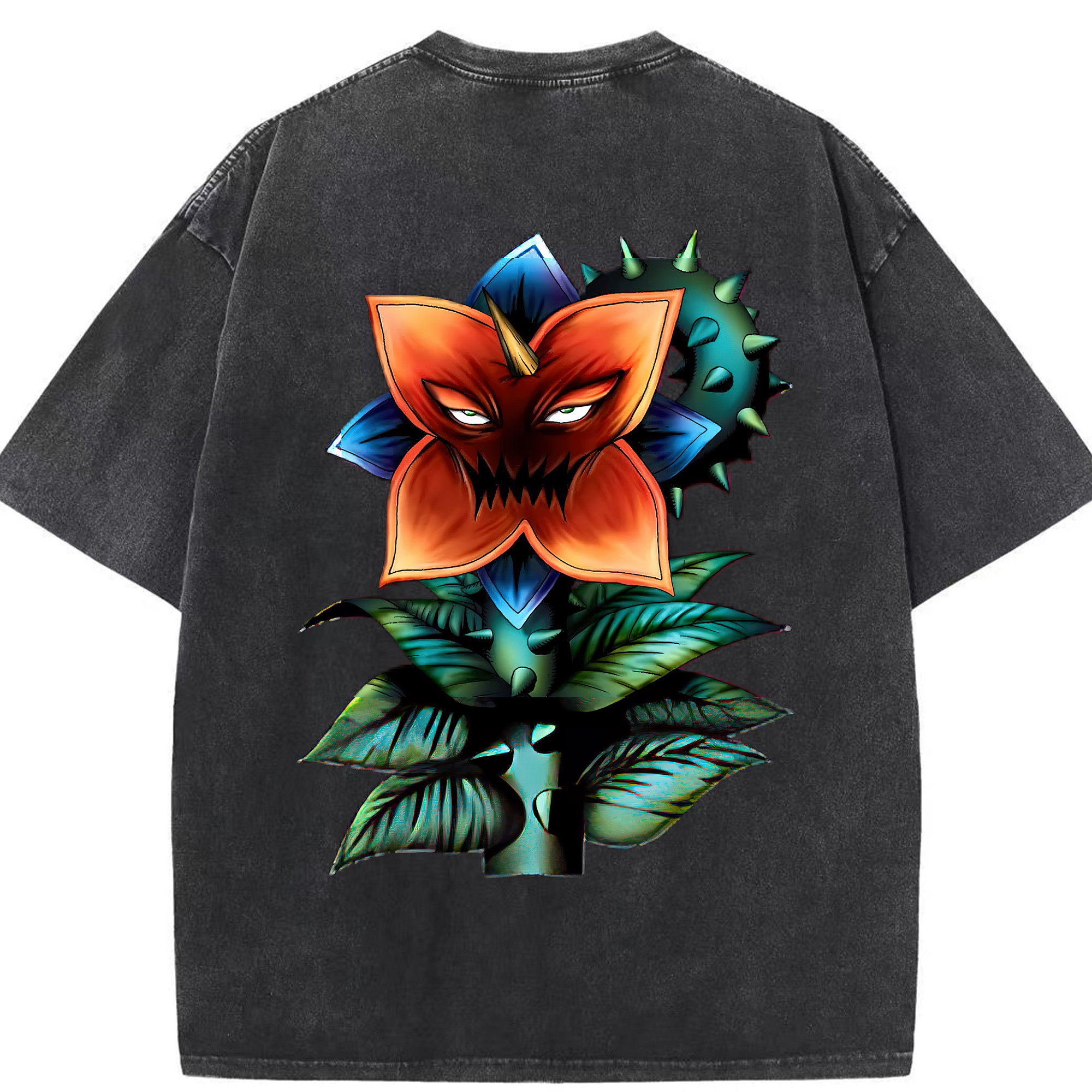 （画像用） 遊☆戯☆王 Yu-Gi-Oh! 綿100% ヴィンテージ風 半袖Tシャツ（背面プリント）