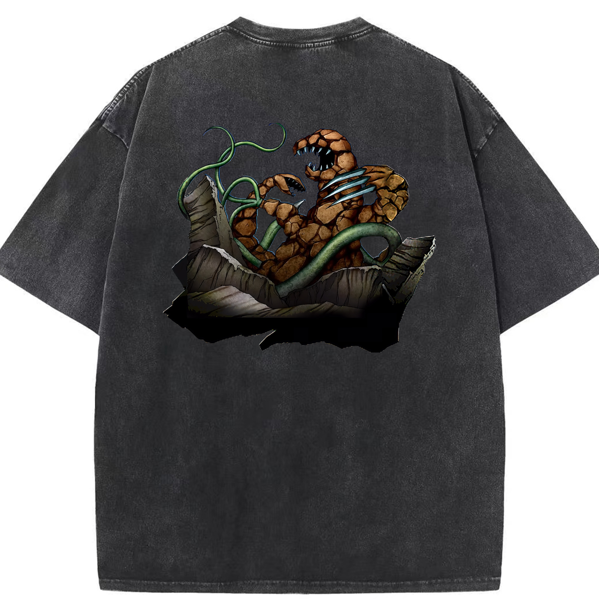 （画像用） 遊☆戯☆王 Yu-Gi-Oh! 綿100% ヴィンテージ風 半袖Tシャツ（背面プリント）