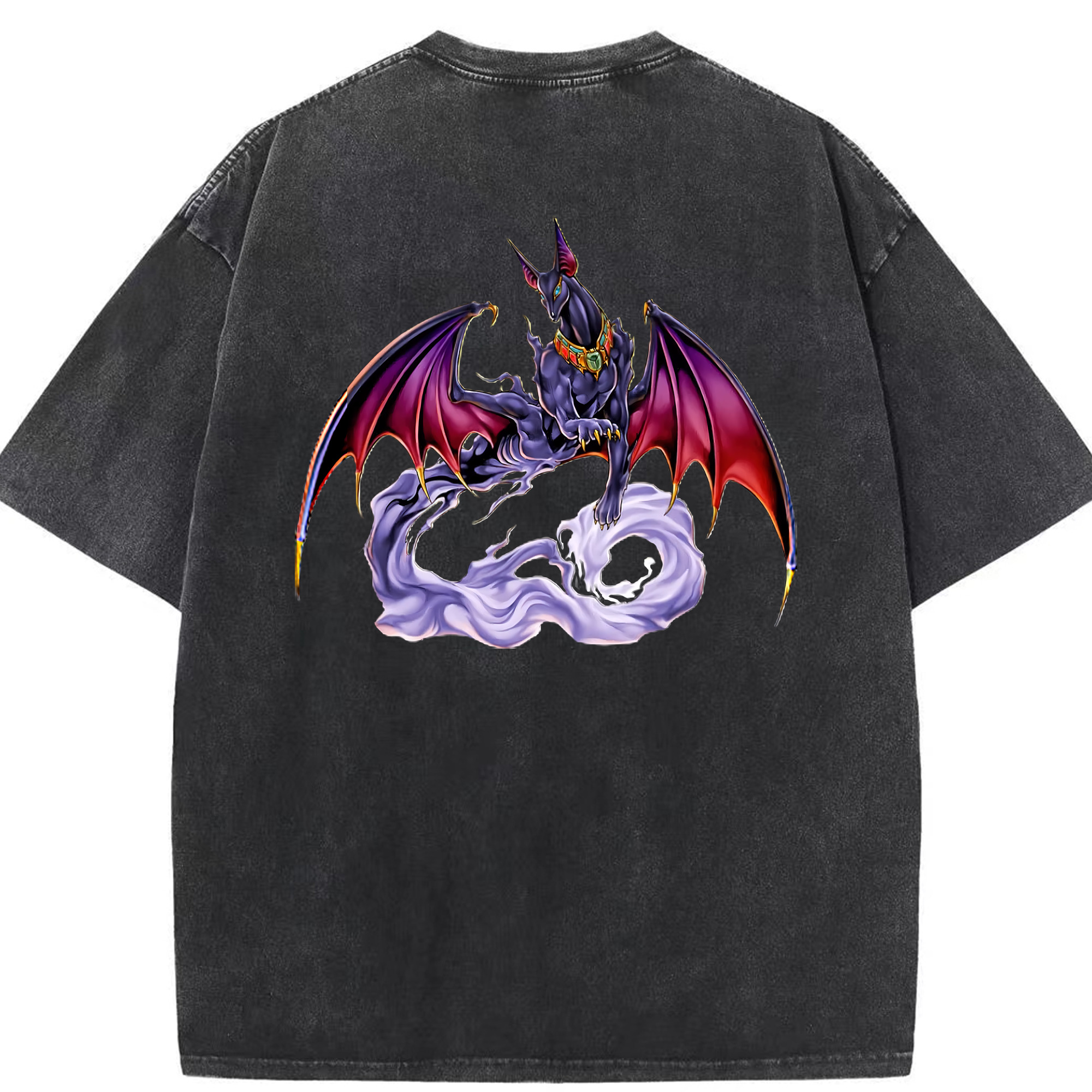 （画像用） 遊☆戯☆王 Yu-Gi-Oh! 綿100% ヴィンテージ風 半袖Tシャツ（背面プリント）