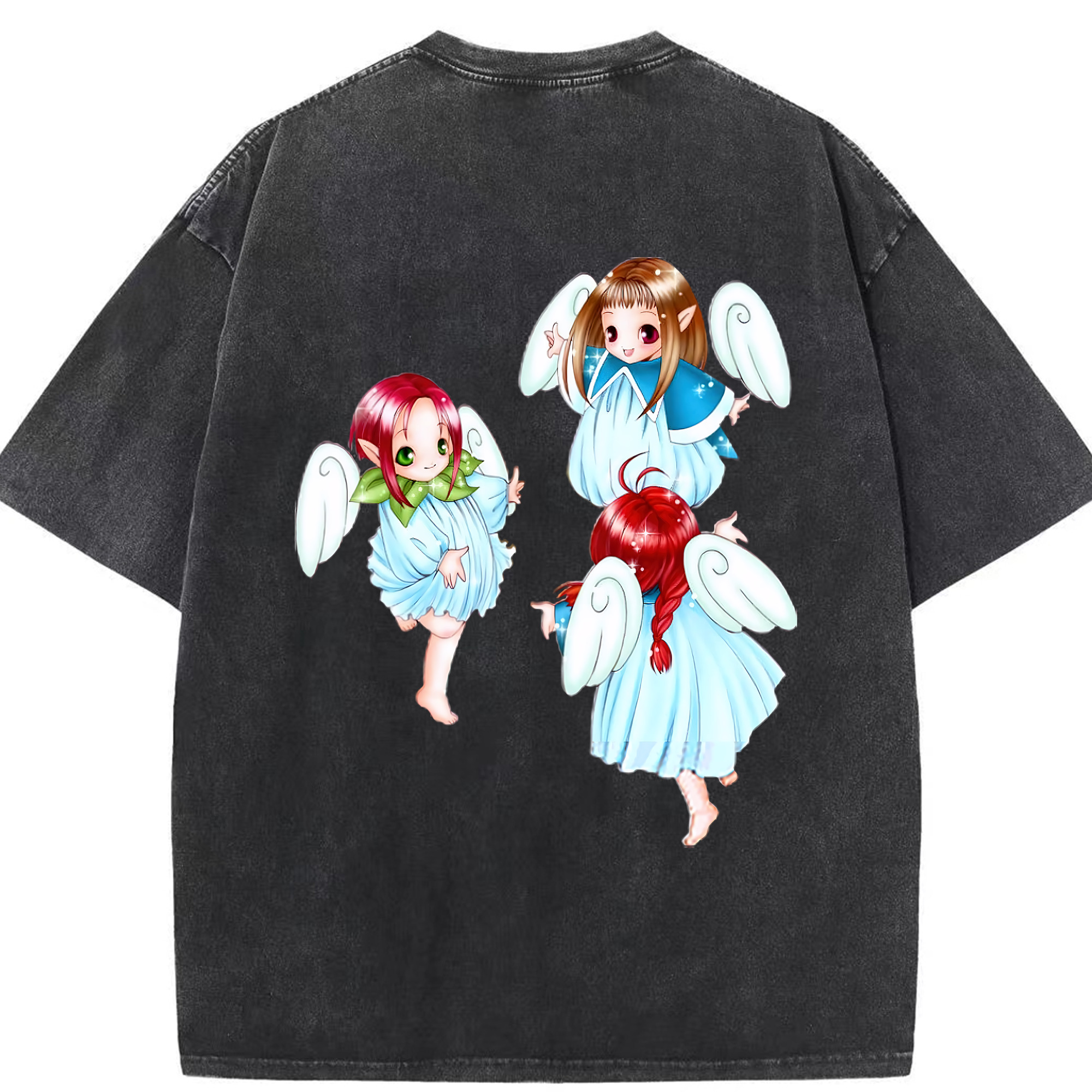 （画像用） 遊☆戯☆王 Yu-Gi-Oh! 綿100% ヴィンテージ風 半袖Tシャツ（背面プリント）