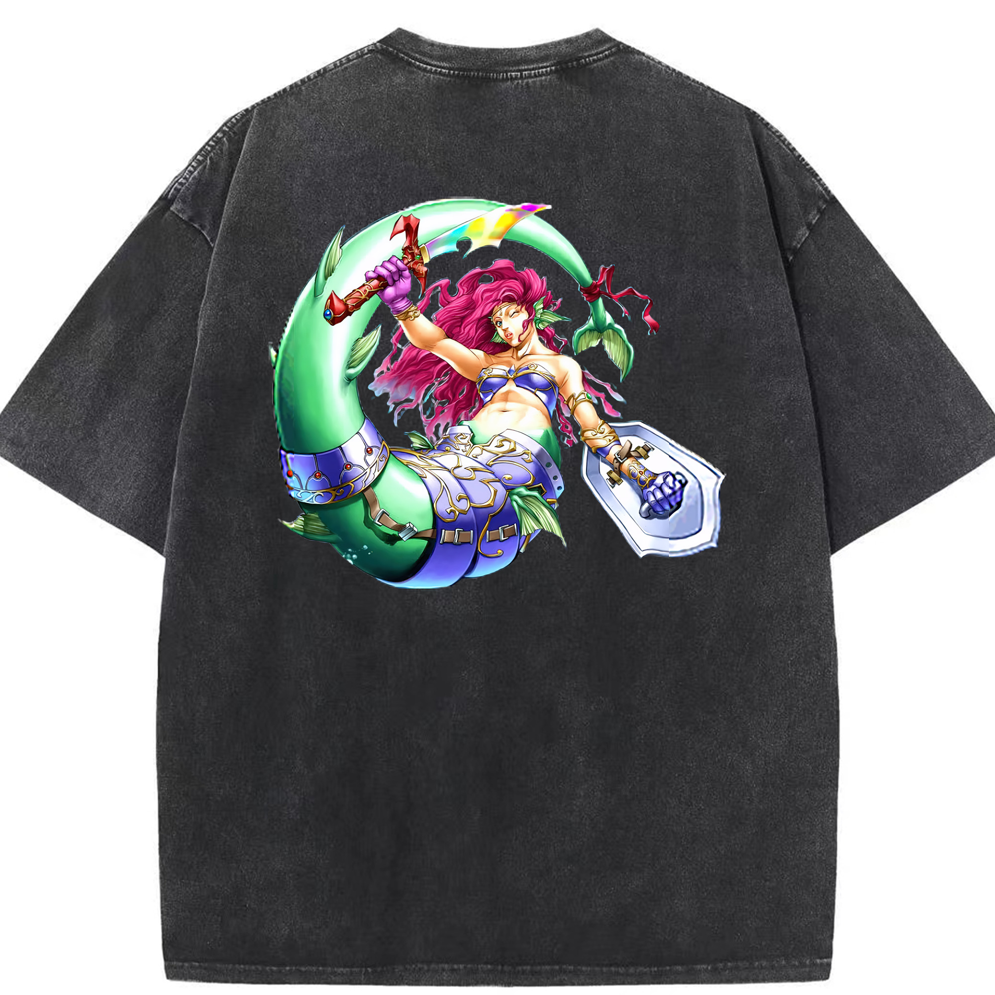 （画像用） 遊☆戯☆王 Yu-Gi-Oh! 綿100% ヴィンテージ風 半袖Tシャツ（背面プリント）