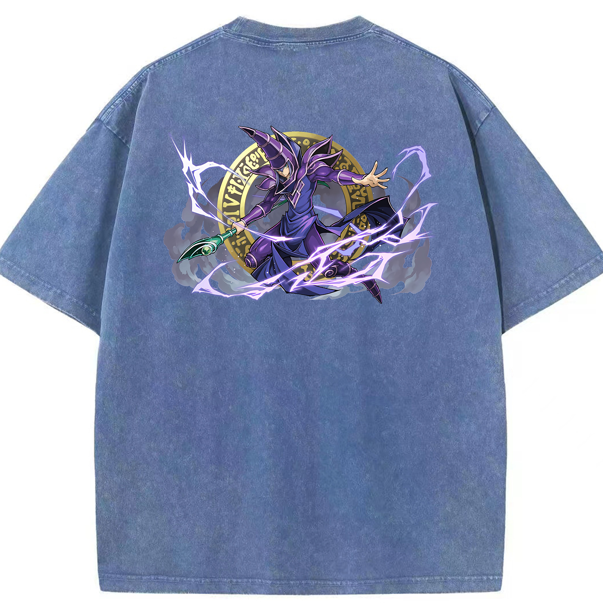 （画像用） 遊☆戯☆王 Yu-Gi-Oh! 綿100% ヴィンテージ風 半袖Tシャツ（背面プリント）