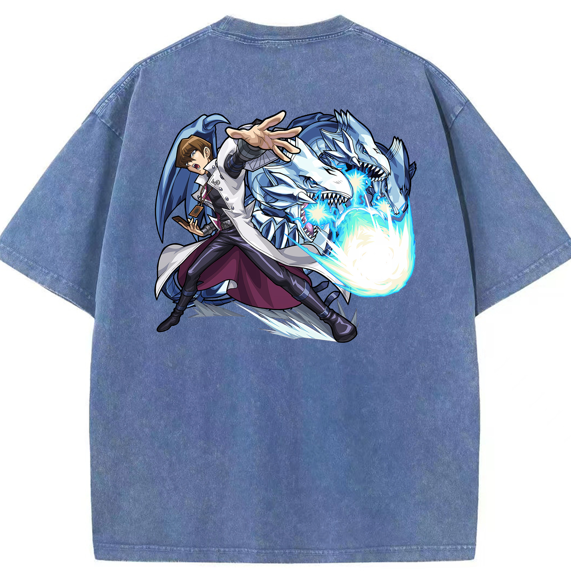 （画像用） 遊☆戯☆王 Yu-Gi-Oh! 綿100% ヴィンテージ風 半袖Tシャツ（背面プリント）