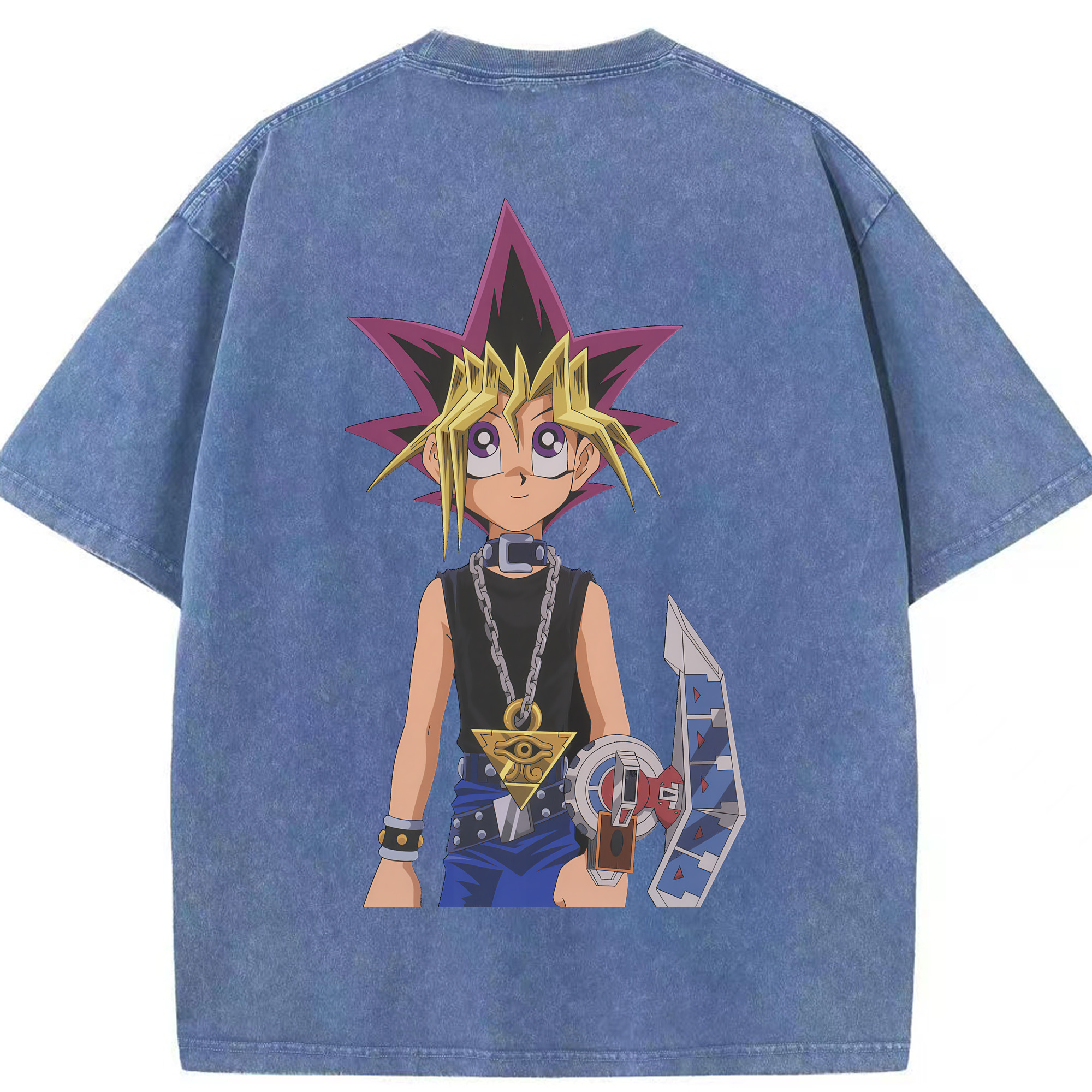 （画像用） 遊☆戯☆王 Yu-Gi-Oh! 綿100% ヴィンテージ風 半袖Tシャツ（背面プリント）