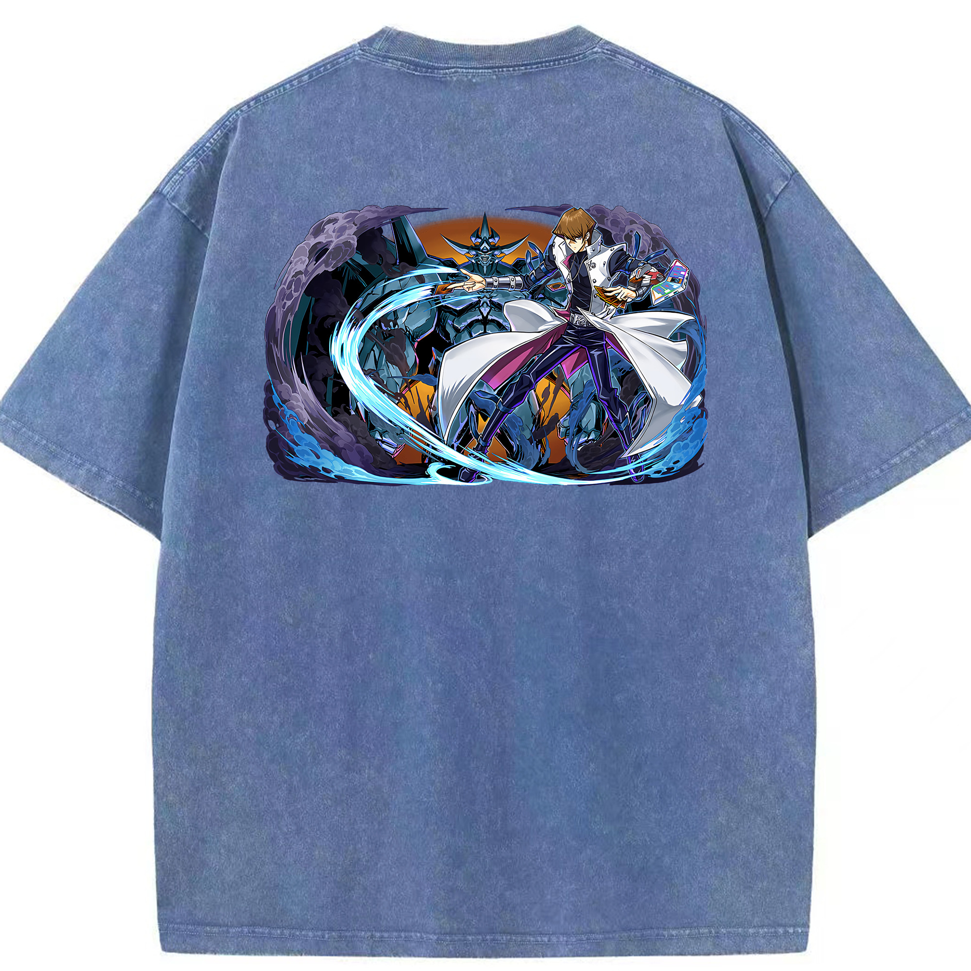 （画像用） 遊☆戯☆王 Yu-Gi-Oh! 綿100% ヴィンテージ風 半袖Tシャツ（背面プリント）