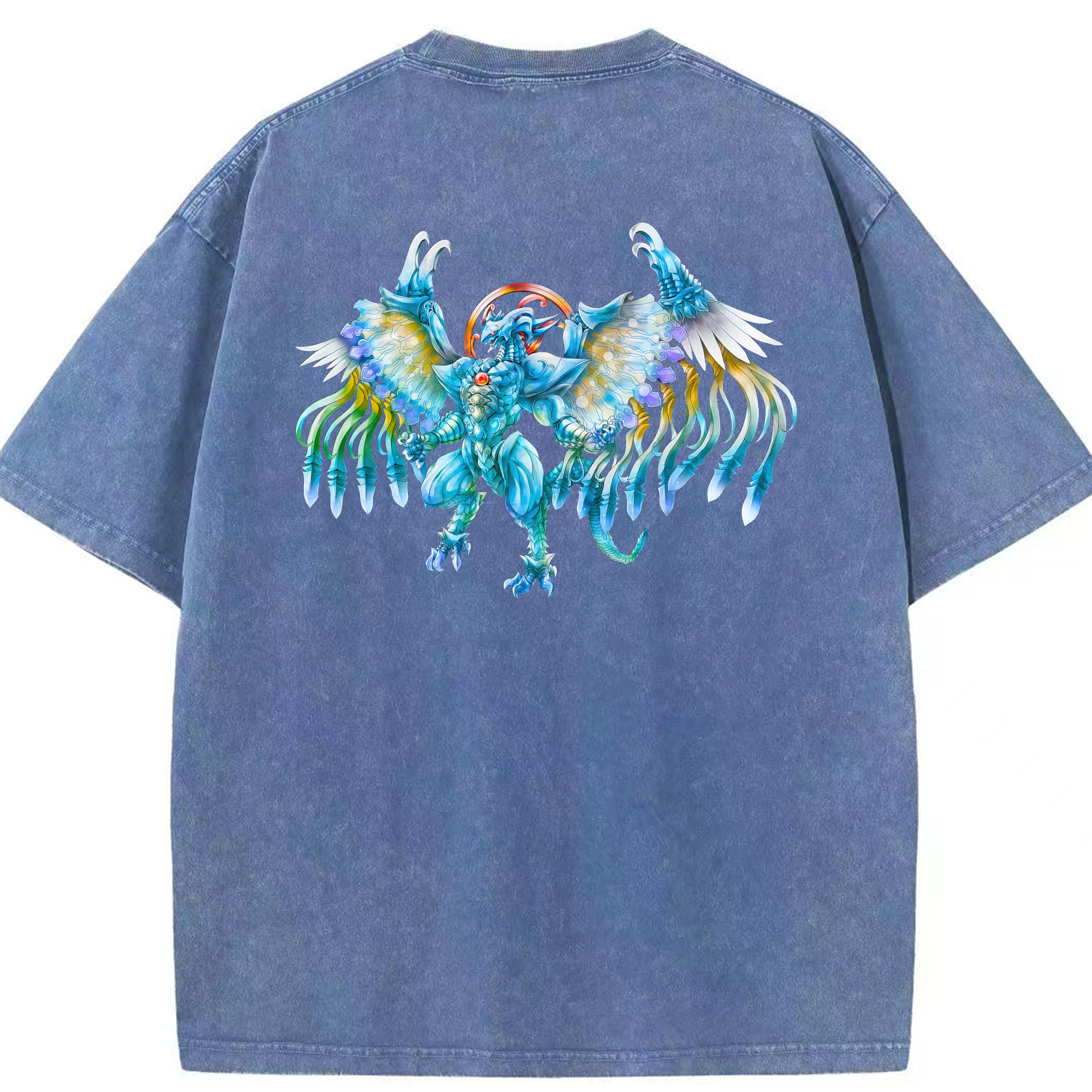 （画像用） 遊☆戯☆王 Yu-Gi-Oh! 綿100% ヴィンテージ風 半袖Tシャツ（背面プリント）