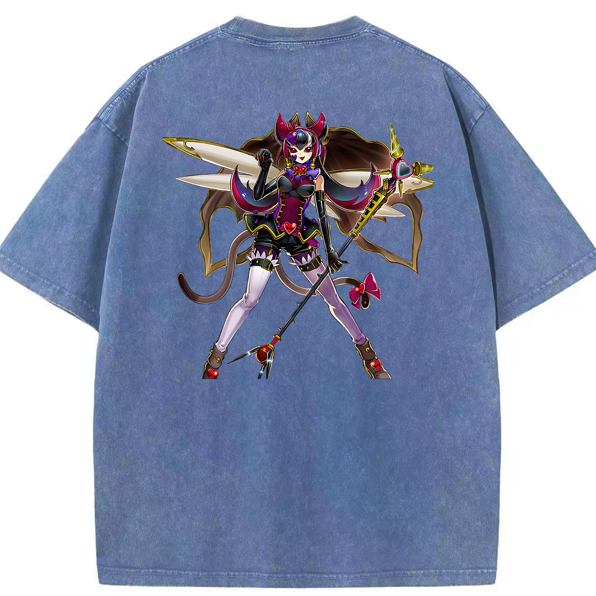 （画像用） 遊☆戯☆王 Yu-Gi-Oh! 綿100% ヴィンテージ風 半袖Tシャツ（背面プリント）