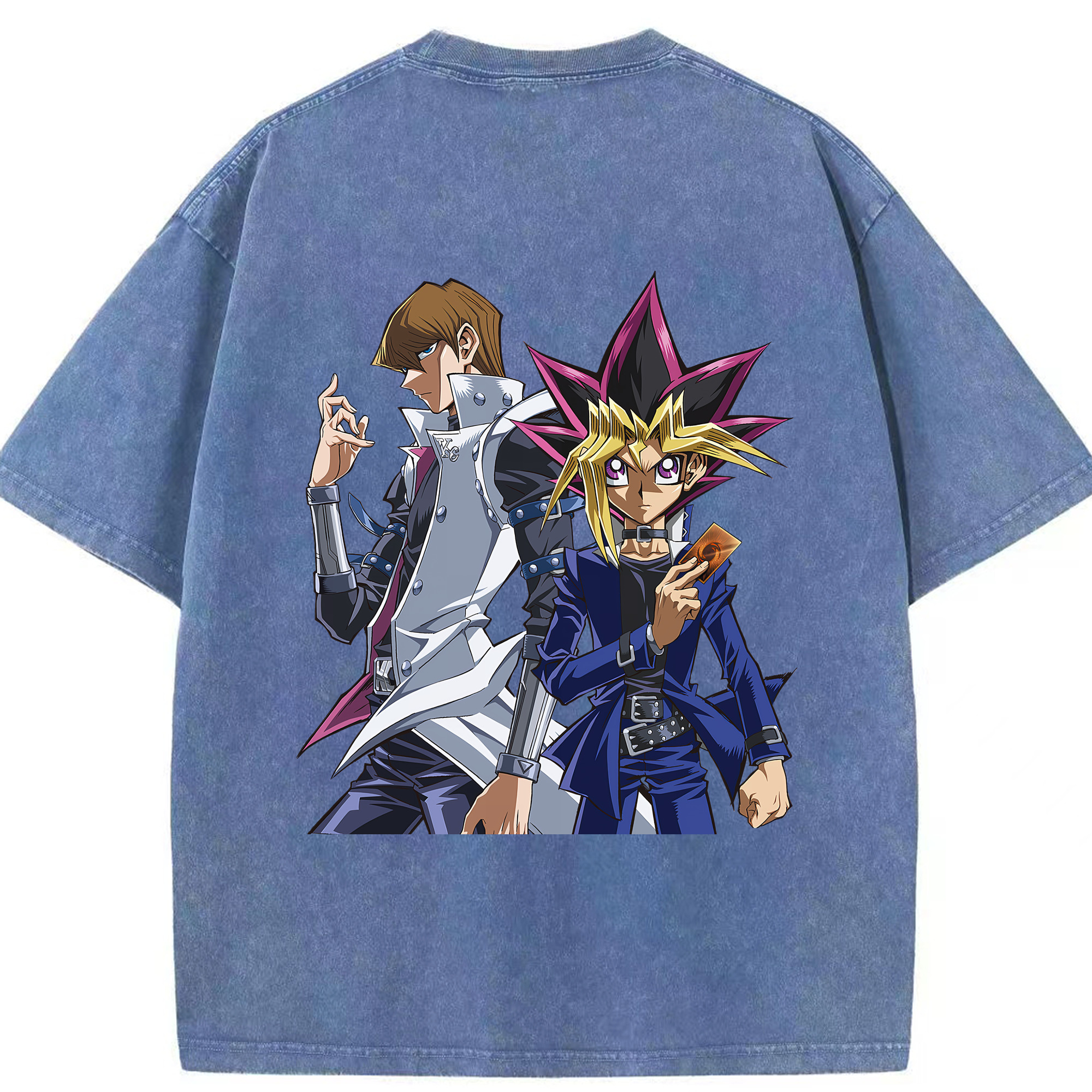 （画像用） 遊☆戯☆王 Yu-Gi-Oh! 綿100% ヴィンテージ風 半袖Tシャツ（背面プリント）
