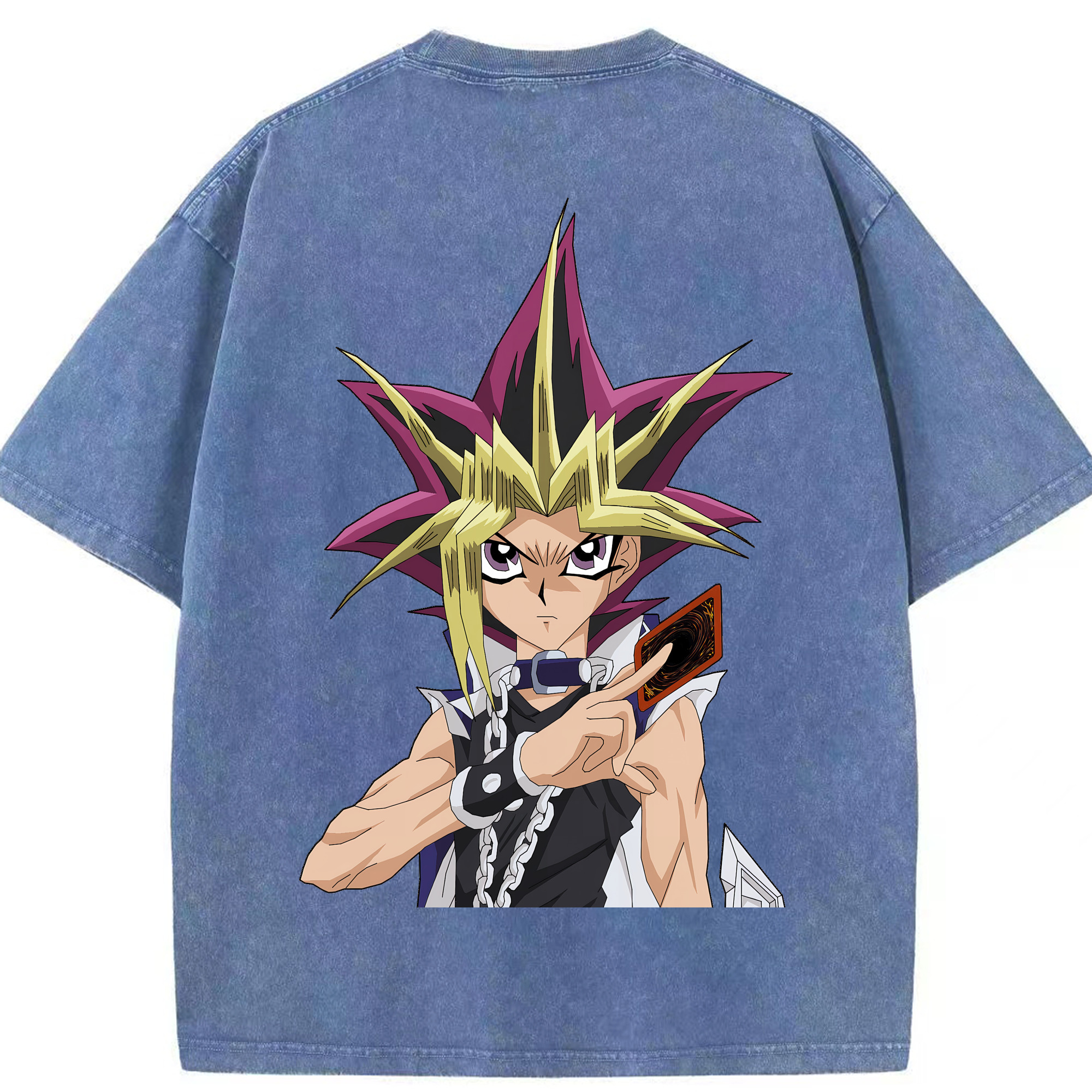 （画像用） 遊☆戯☆王 Yu-Gi-Oh! 綿100% ヴィンテージ風 半袖Tシャツ（背面プリント）
