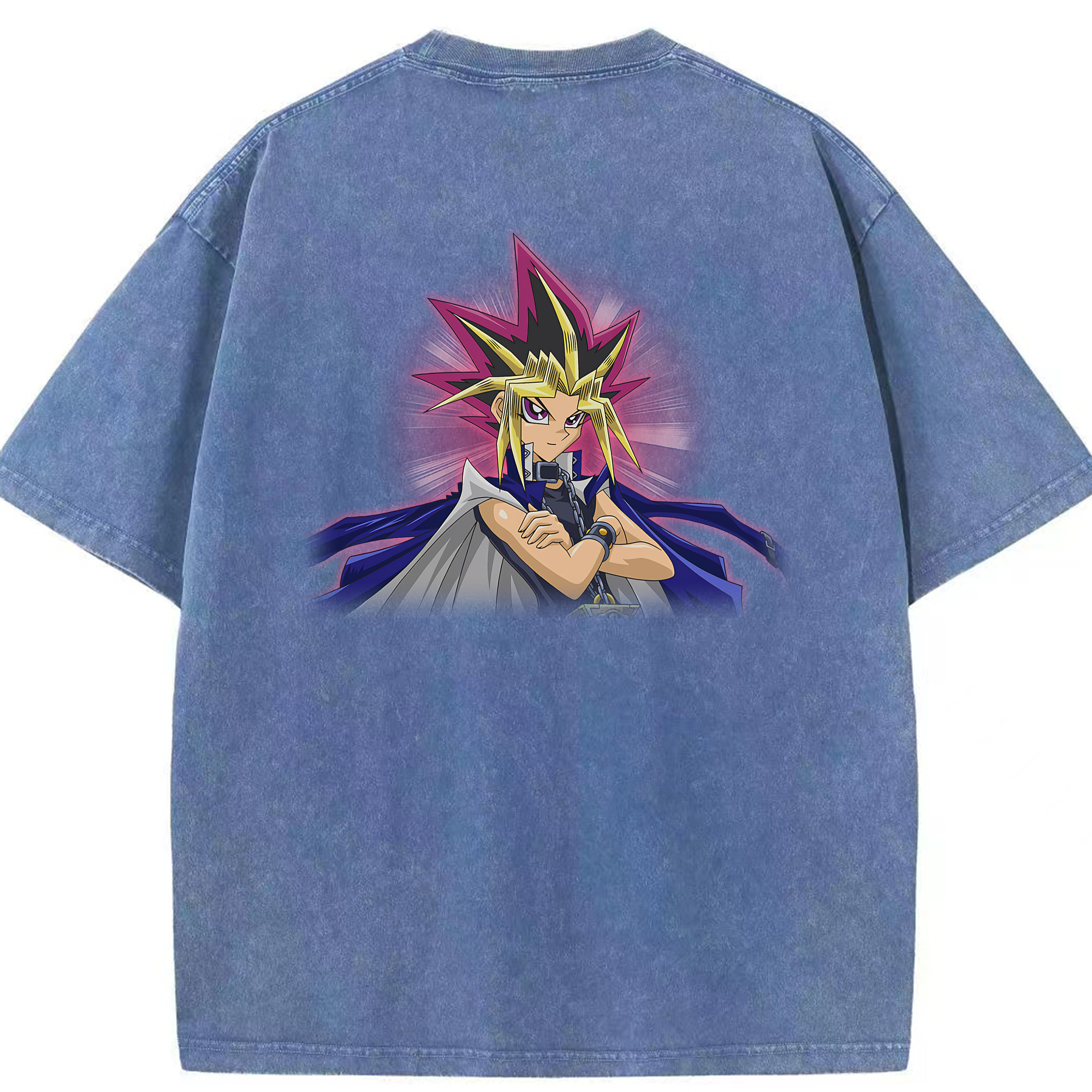 （画像用） 遊☆戯☆王 Yu-Gi-Oh! 綿100% ヴィンテージ風 半袖Tシャツ（背面プリント）