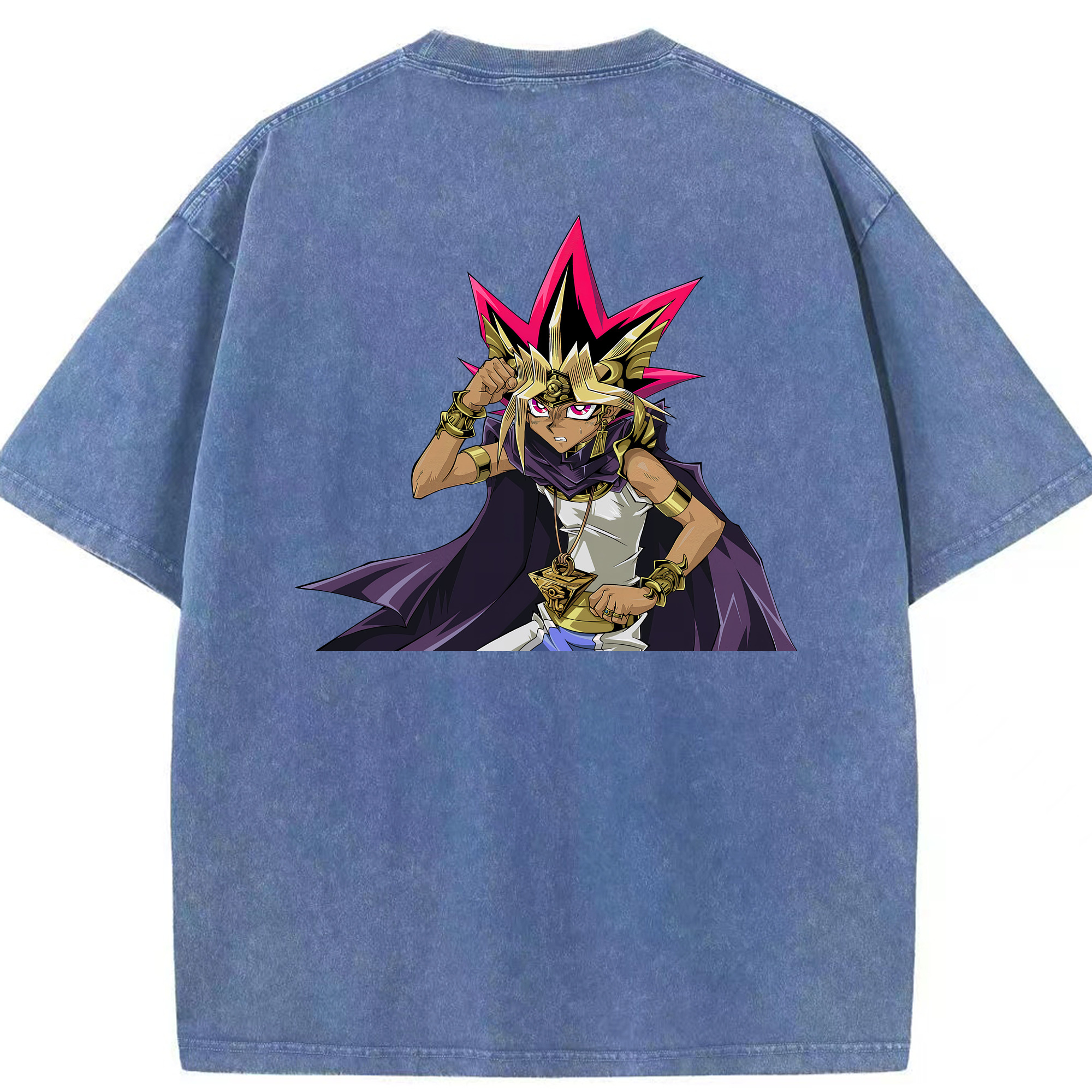 （画像用） 遊☆戯☆王 Yu-Gi-Oh! 綿100% ヴィンテージ風 半袖Tシャツ（背面プリント）