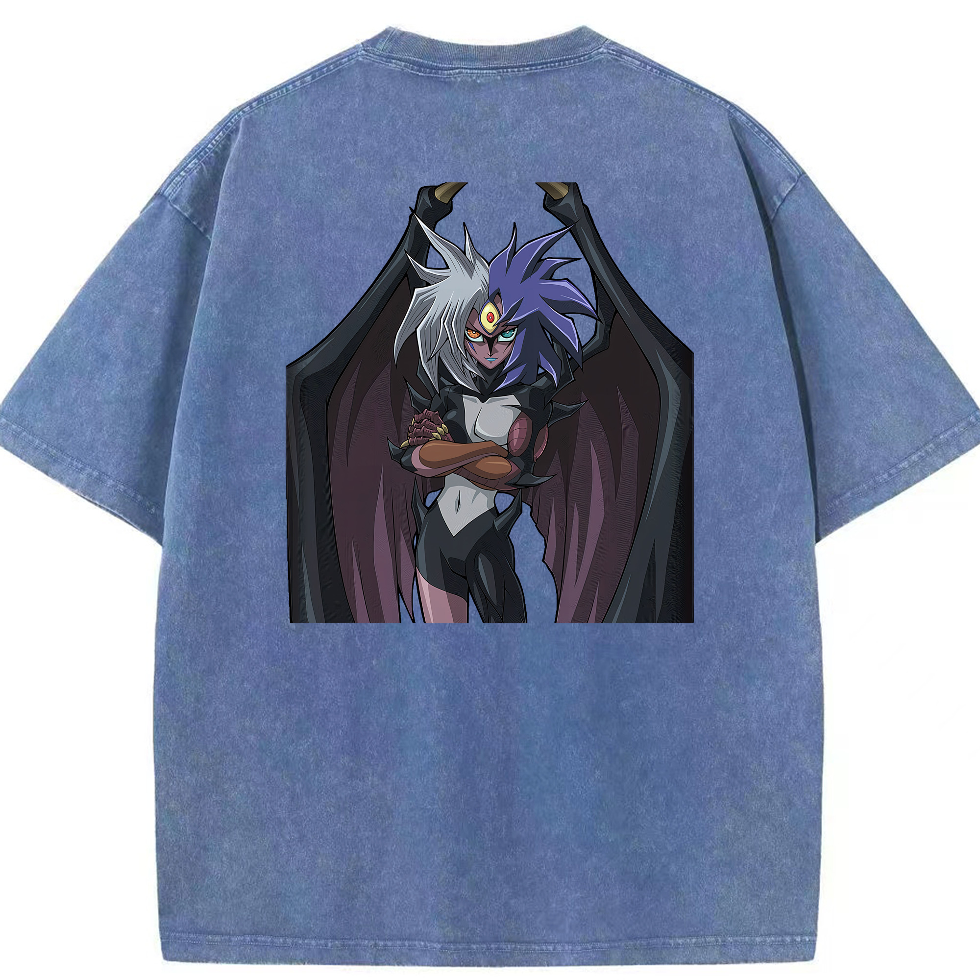 （画像用） 遊☆戯☆王 Yu-Gi-Oh! 綿100% ヴィンテージ風 半袖Tシャツ（背面プリント）