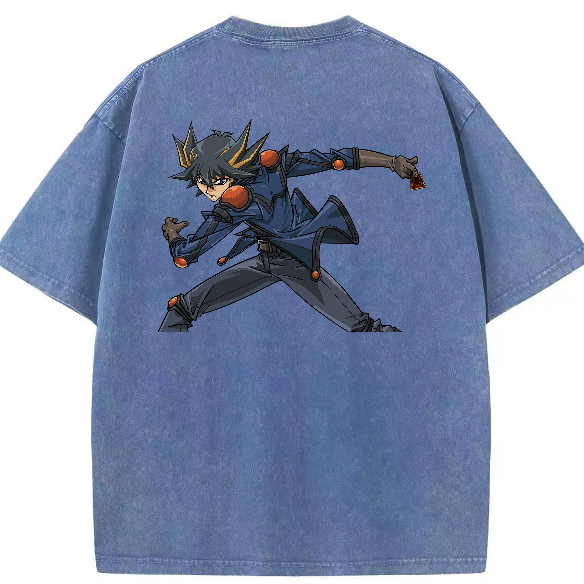 （画像用） 遊☆戯☆王 Yu-Gi-Oh! 綿100% ヴィンテージ風 半袖Tシャツ（背面プリント）