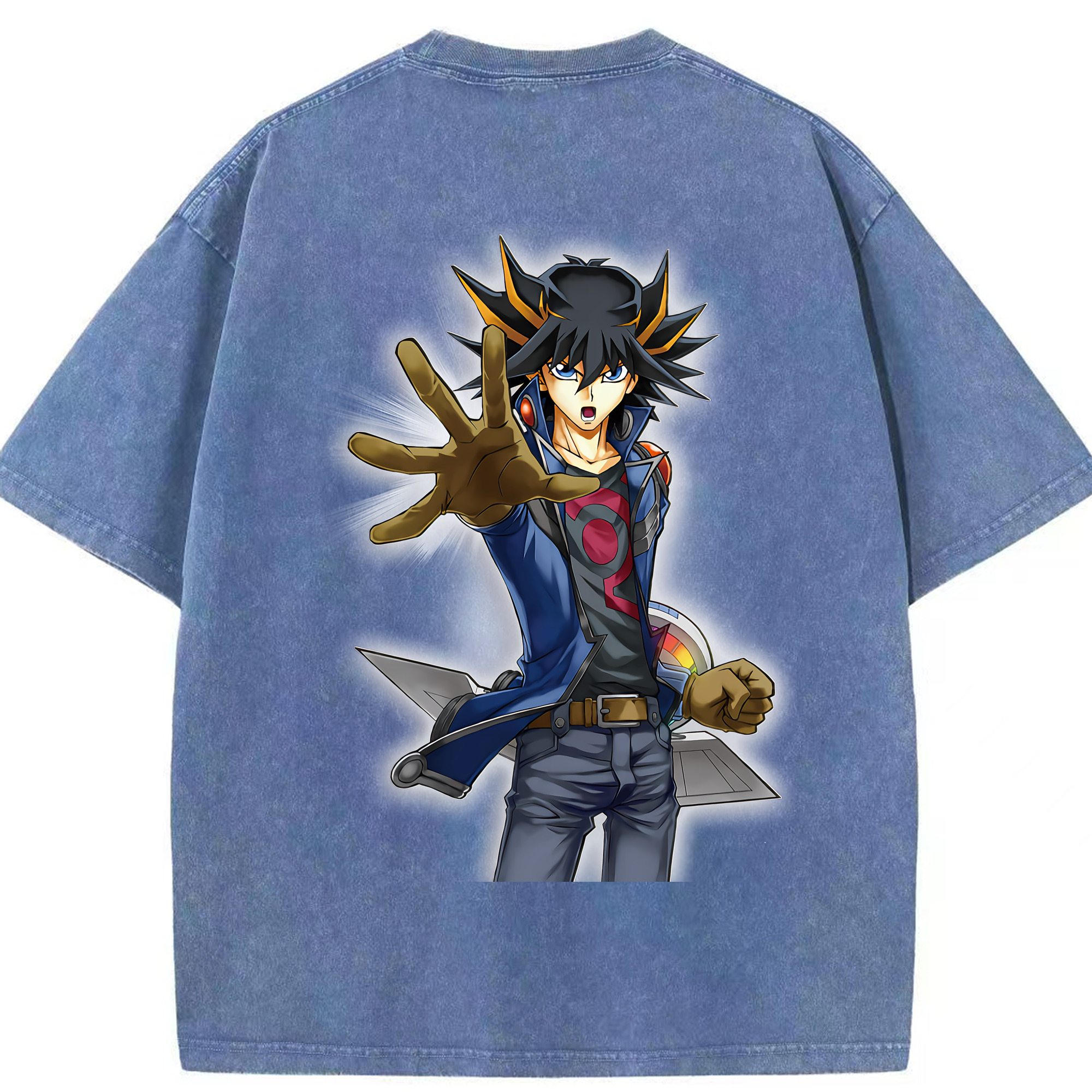（画像用） 遊☆戯☆王 Yu-Gi-Oh! 綿100% ヴィンテージ風 半袖Tシャツ（背面プリント）