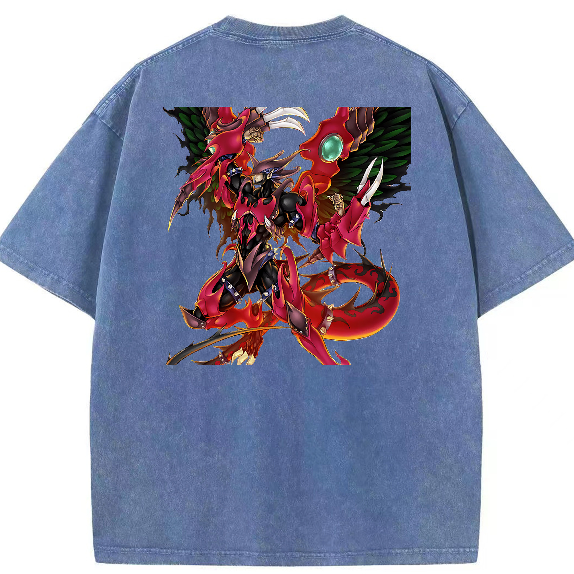 （画像用） 遊☆戯☆王 Yu-Gi-Oh! 綿100% ヴィンテージ風 半袖Tシャツ（背面プリント）