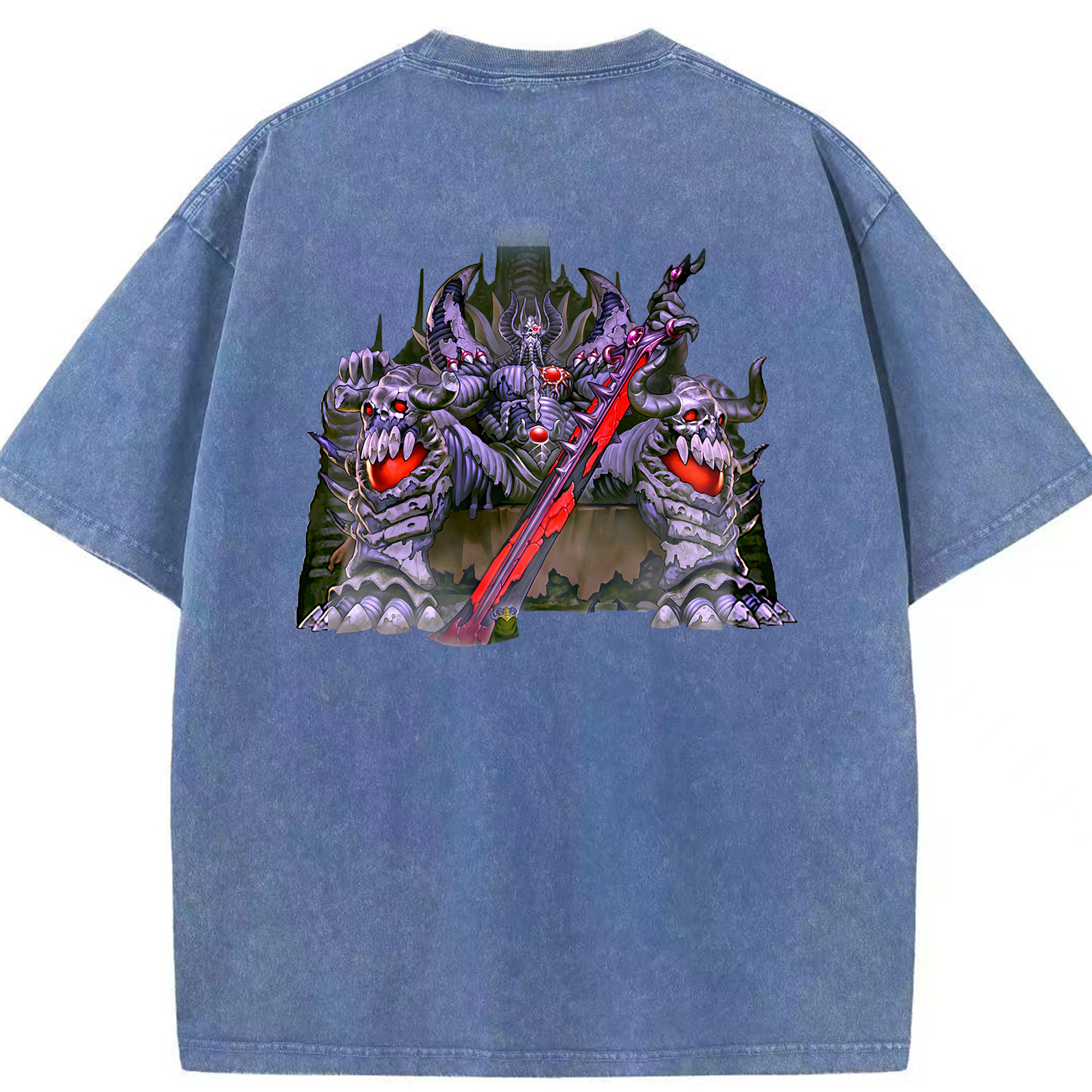 （画像用） 遊☆戯☆王 Yu-Gi-Oh! 綿100% ヴィンテージ風 半袖Tシャツ（背面プリント）