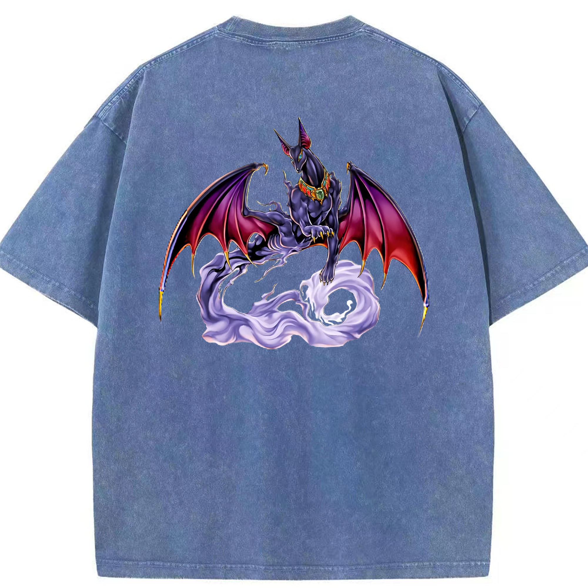 （画像用） 遊☆戯☆王 Yu-Gi-Oh! 綿100% ヴィンテージ風 半袖Tシャツ（背面プリント）