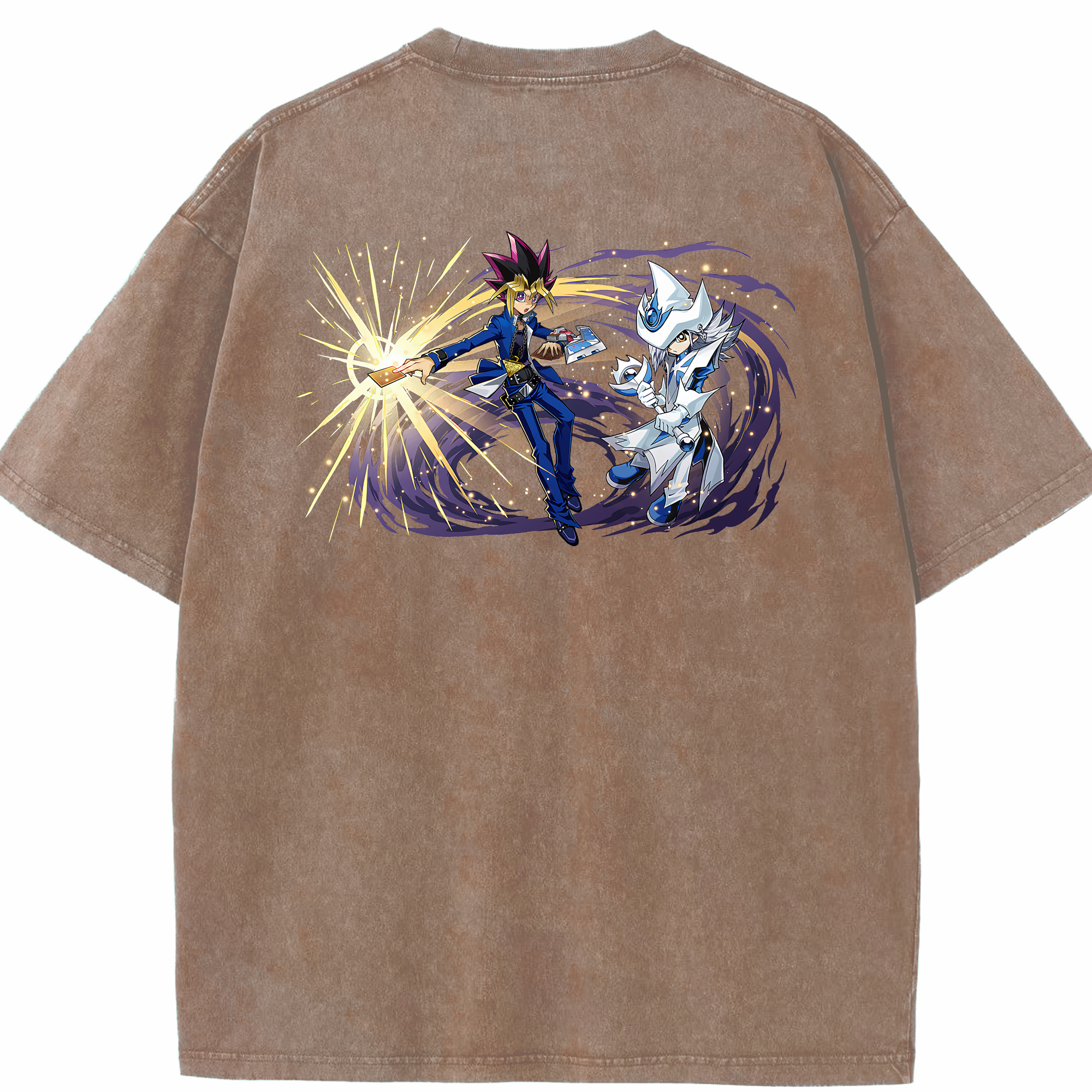 （画像用） 遊☆戯☆王 Yu-Gi-Oh! 綿100% ヴィンテージ風 半袖Tシャツ（背面プリント）
