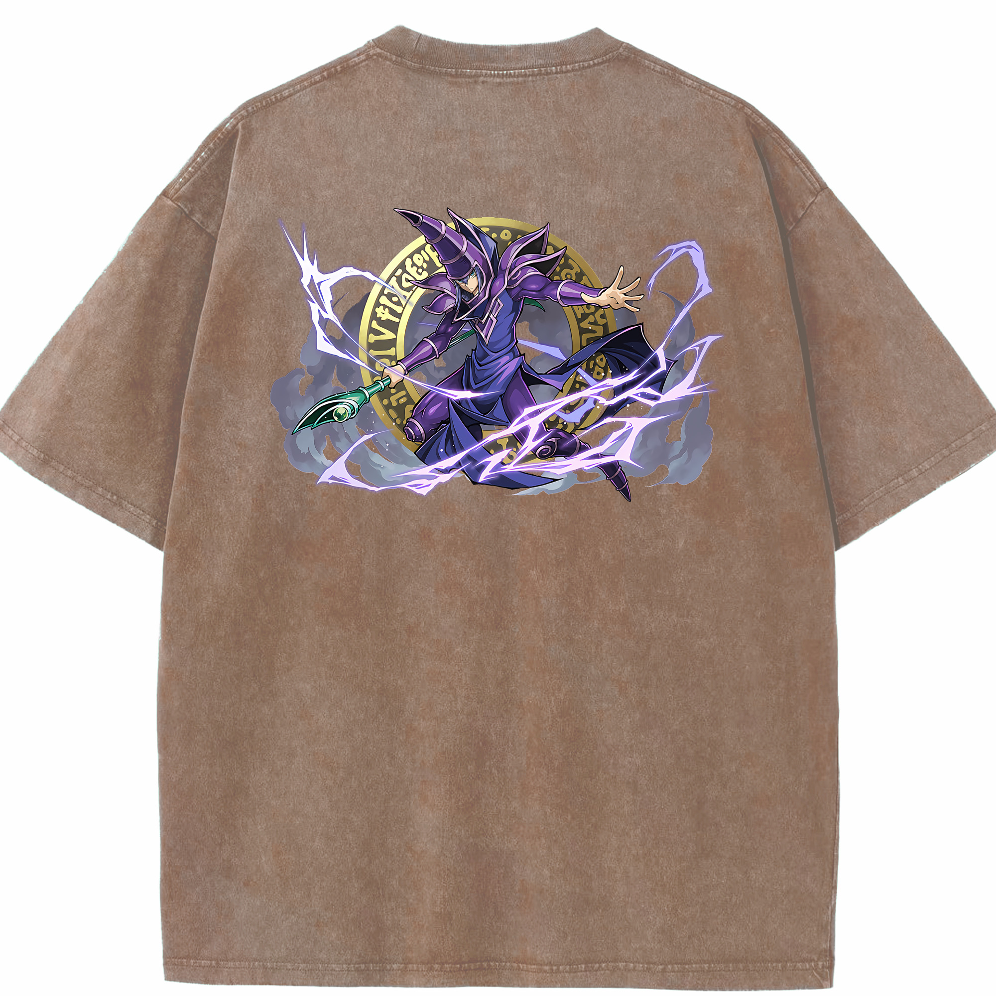 （画像用） 遊☆戯☆王 Yu-Gi-Oh! 綿100% ヴィンテージ風 半袖Tシャツ（背面プリント）