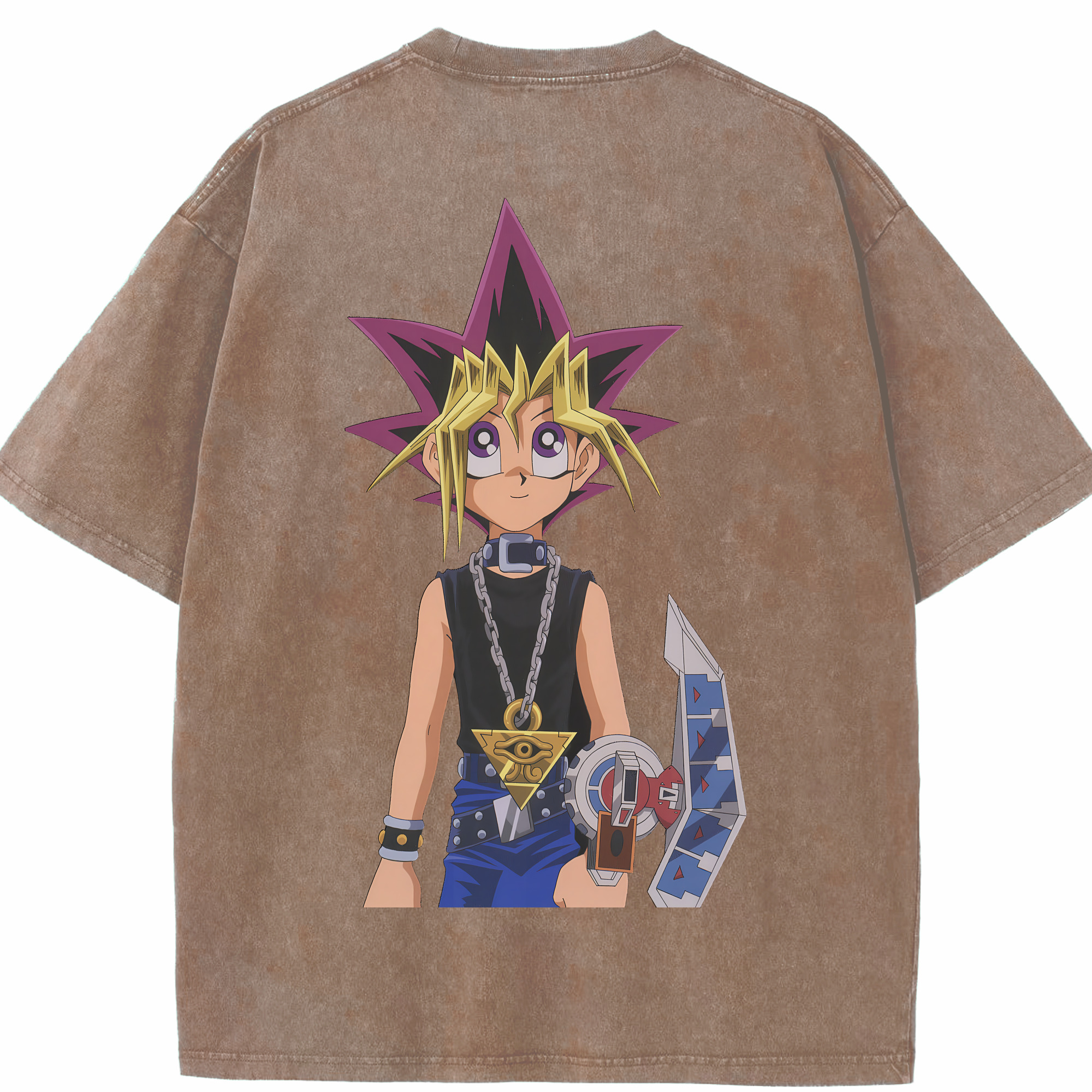 （画像用） 遊☆戯☆王 Yu-Gi-Oh! 綿100% ヴィンテージ風 半袖Tシャツ（背面プリント）