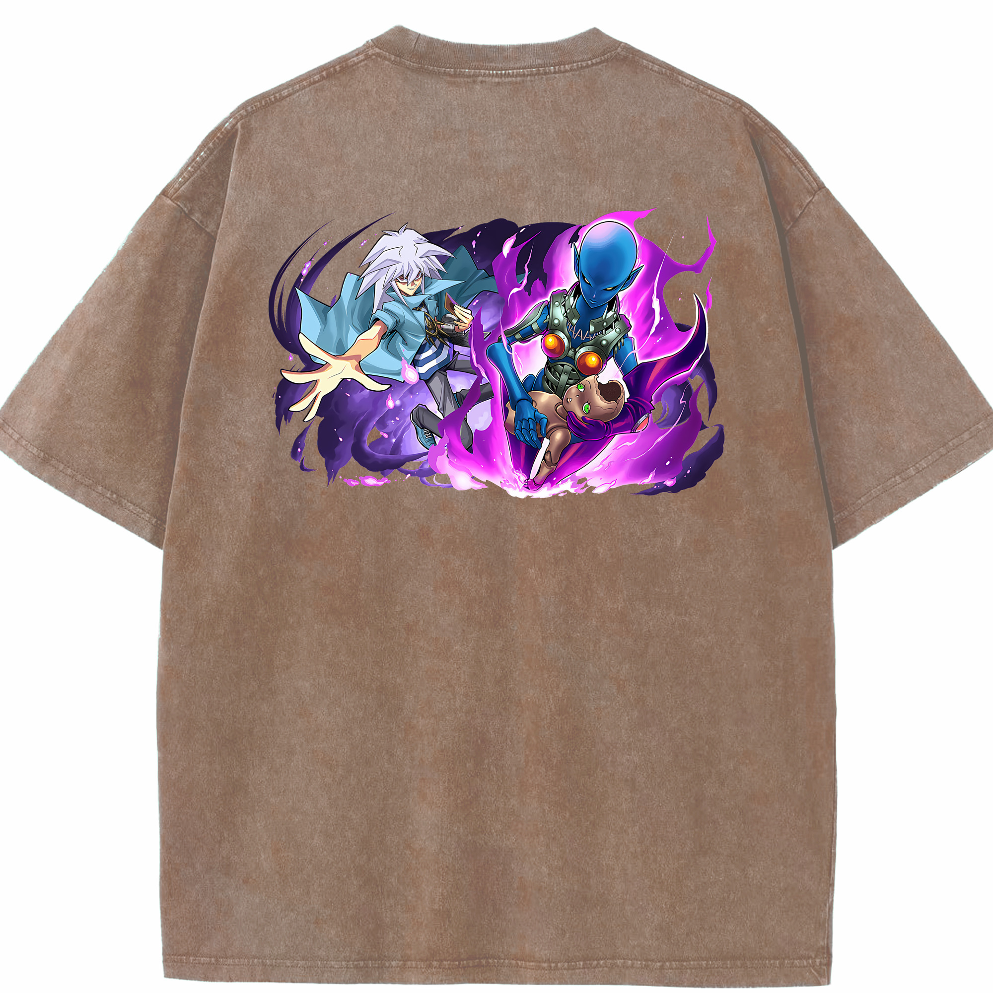 （画像用） 遊☆戯☆王 Yu-Gi-Oh! 綿100% ヴィンテージ風 半袖Tシャツ（背面プリント）