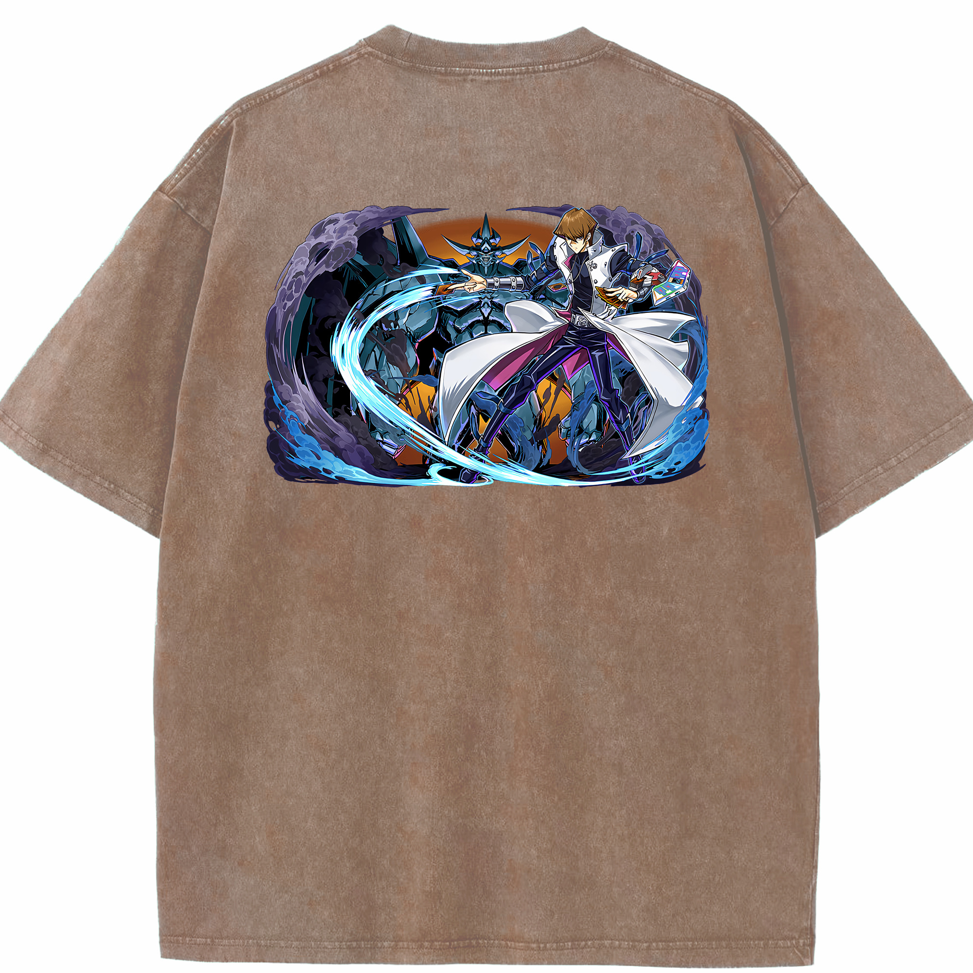 （画像用） 遊☆戯☆王 Yu-Gi-Oh! 綿100% ヴィンテージ風 半袖Tシャツ（背面プリント）
