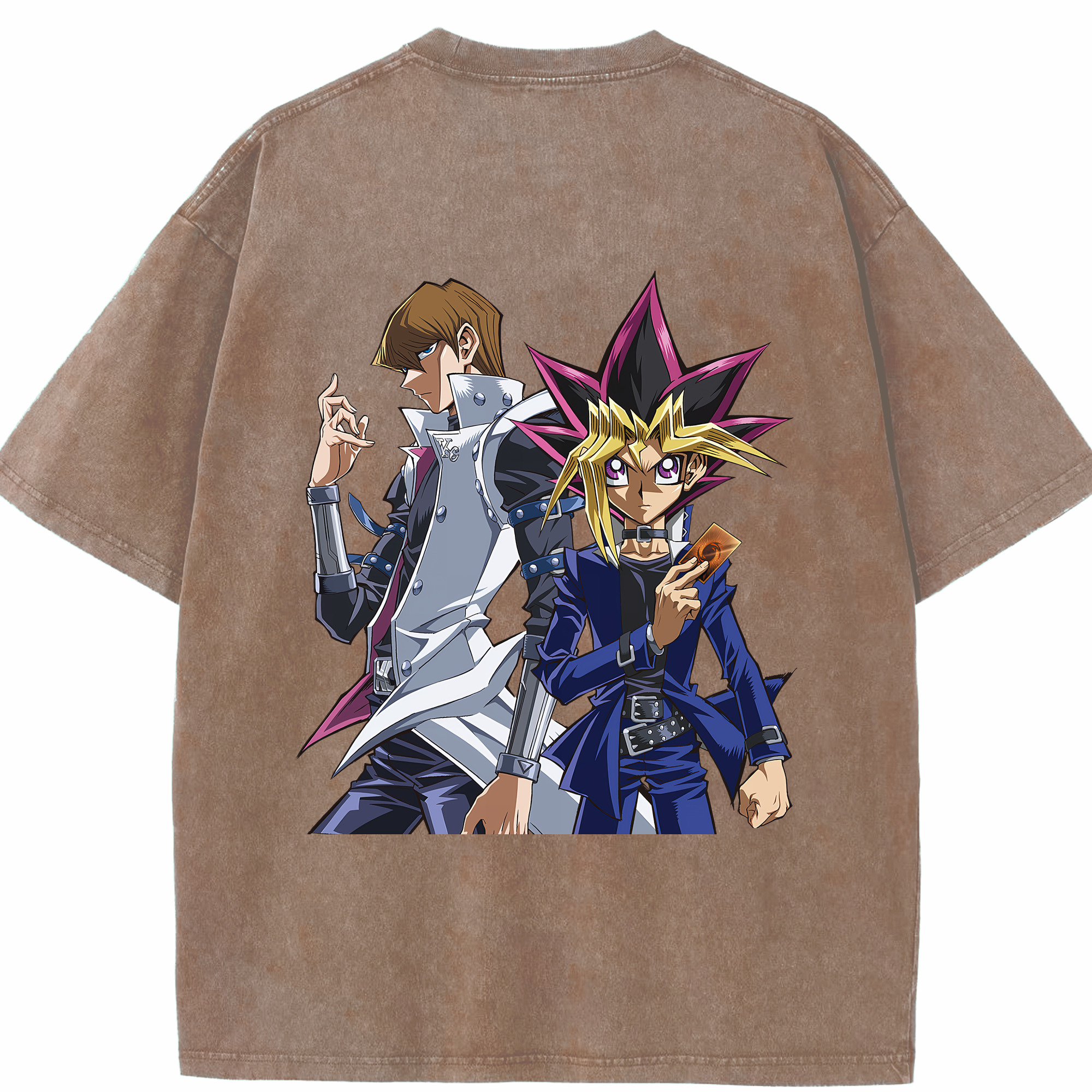 （画像用） 遊☆戯☆王 Yu-Gi-Oh! 綿100% ヴィンテージ風 半袖Tシャツ（背面プリント）