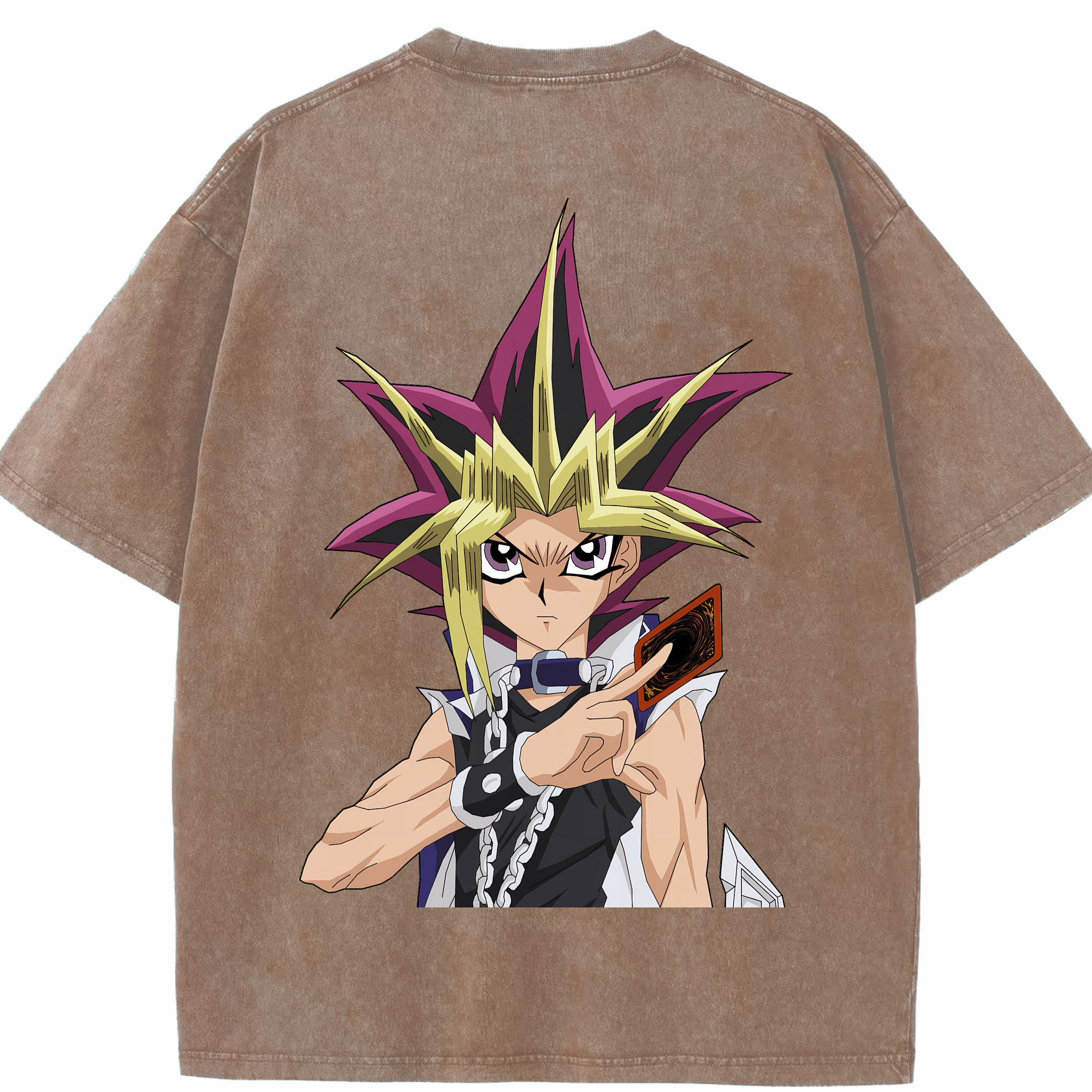 （画像用） 遊☆戯☆王 Yu-Gi-Oh! 綿100% ヴィンテージ風 半袖Tシャツ（背面プリント）