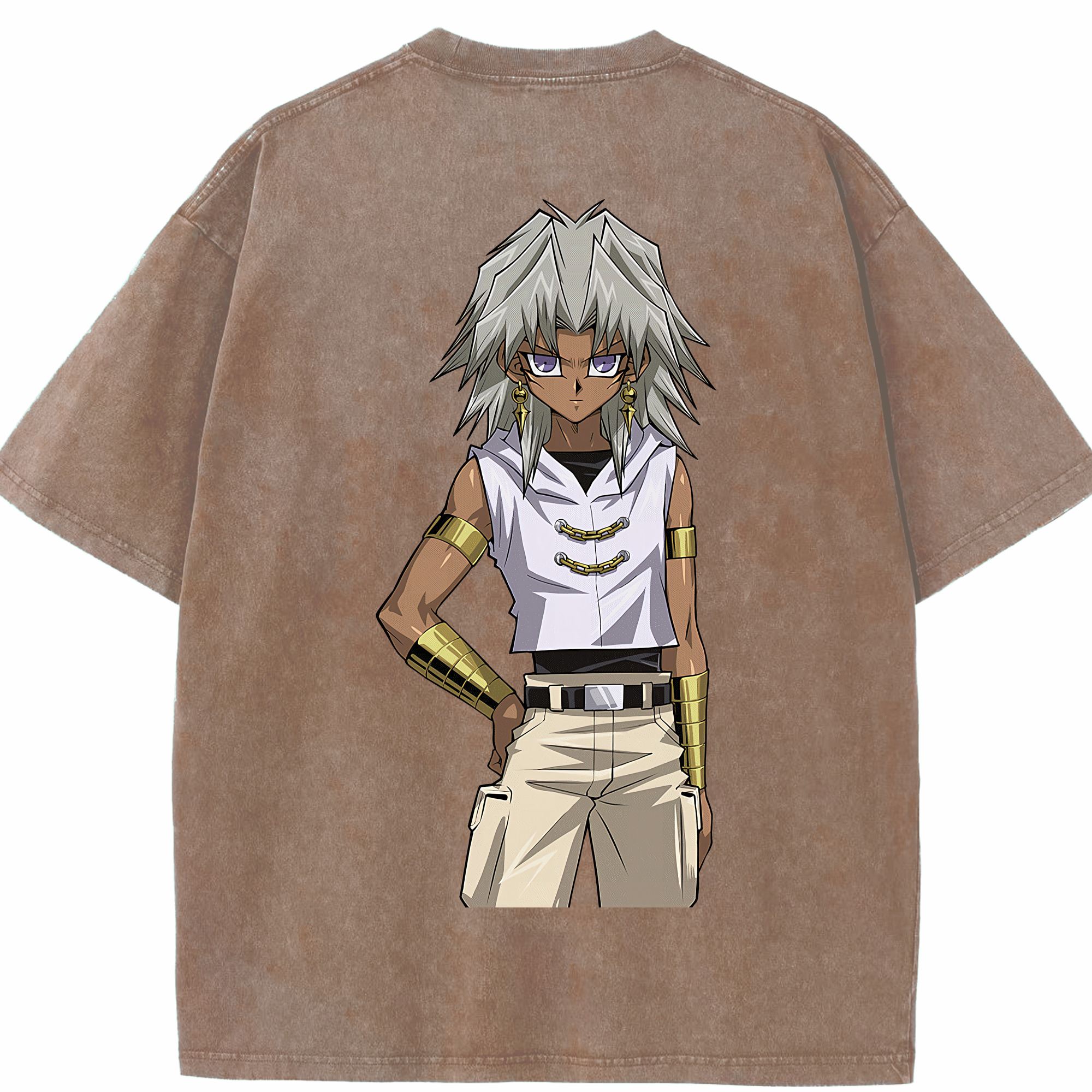 （画像用） 遊☆戯☆王 Yu-Gi-Oh! 綿100% ヴィンテージ風 半袖Tシャツ（背面プリント）