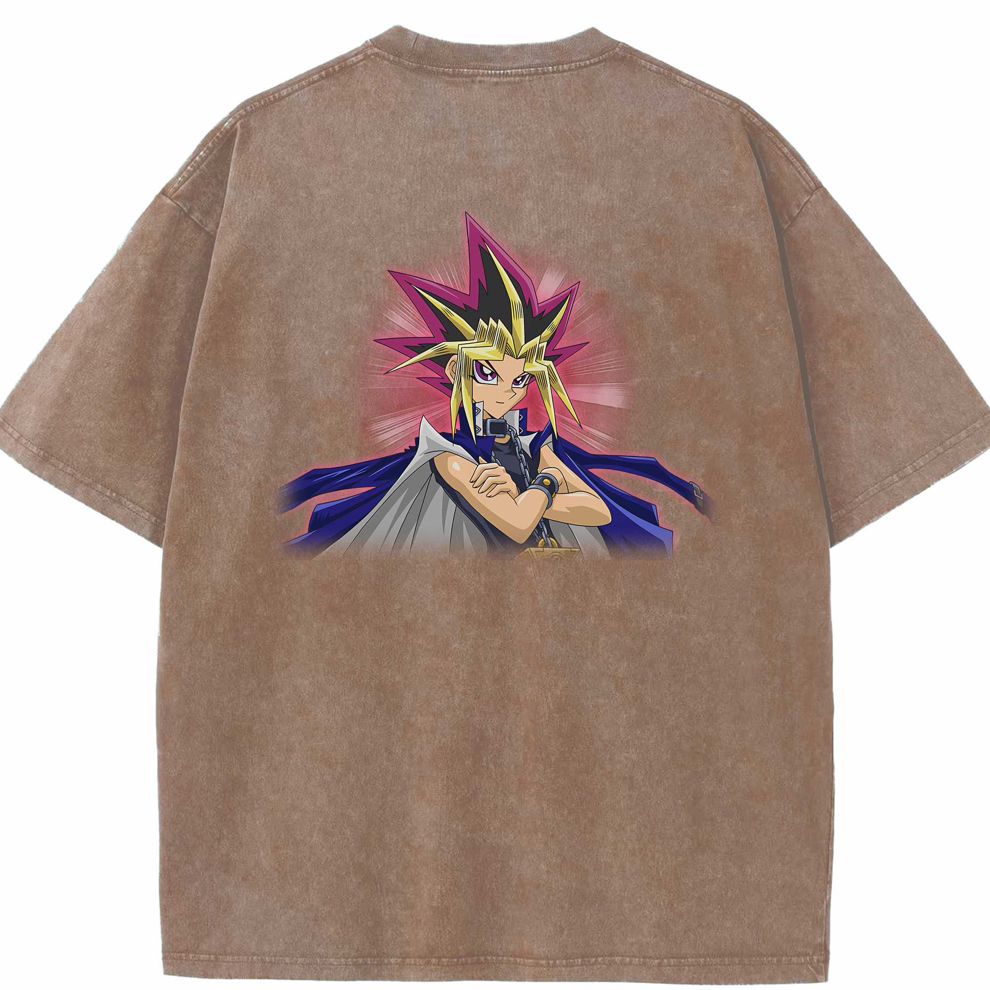 （画像用） 遊☆戯☆王 Yu-Gi-Oh! 綿100% ヴィンテージ風 半袖Tシャツ（背面プリント）